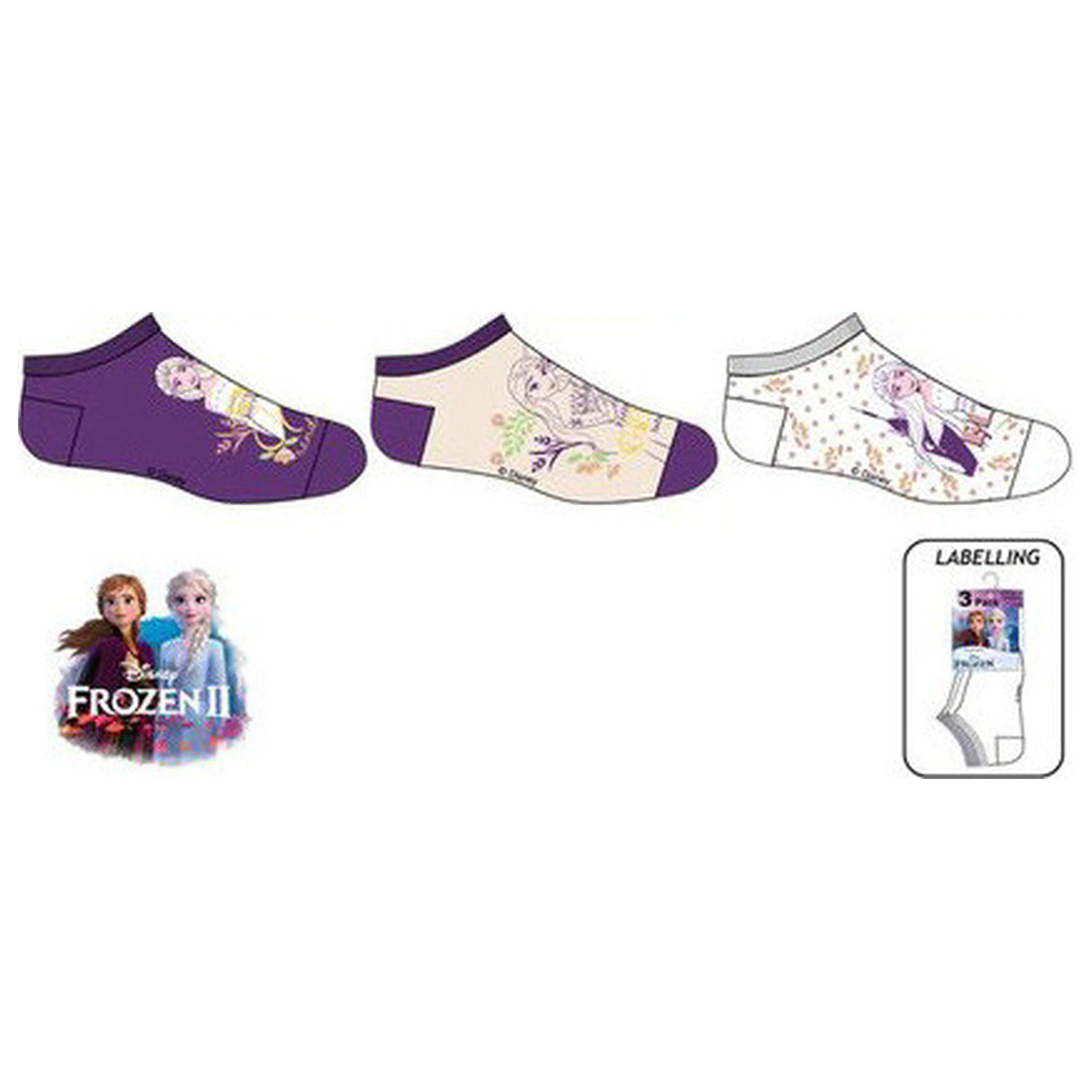 Disney Frozen Burgundy Detské Secret Ponožky 31/34 produktová fotografia