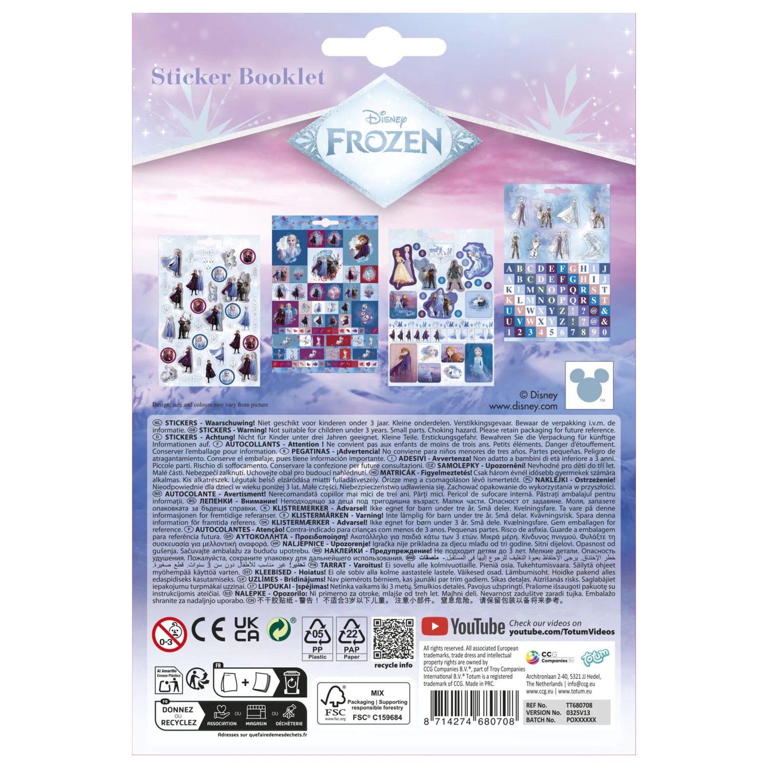 Disney Frozen Destiny sada nálepiek produktová fotografia