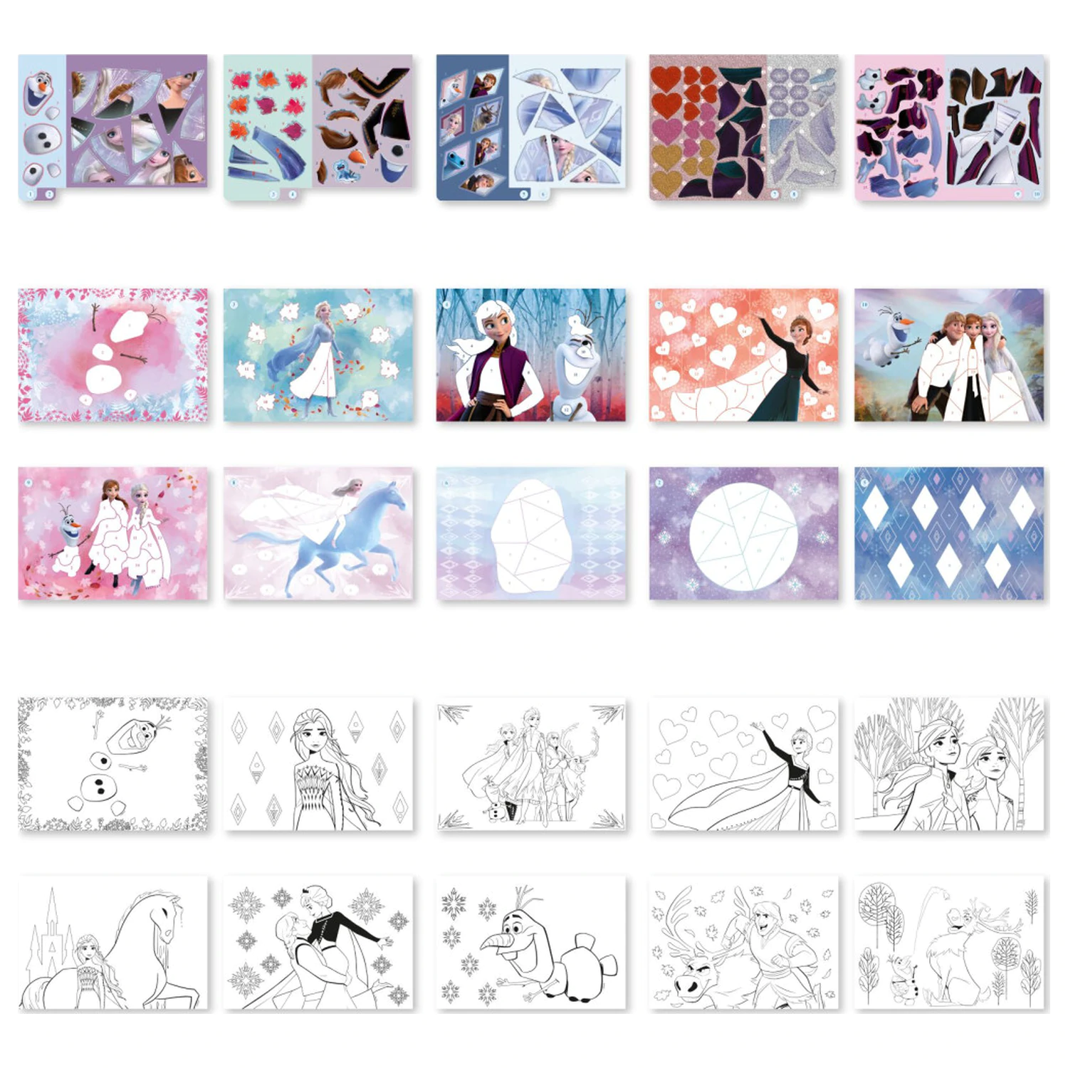 Disney Frozen Destiny Puzzle Nálepka a omaľovánkový set produktová fotografia