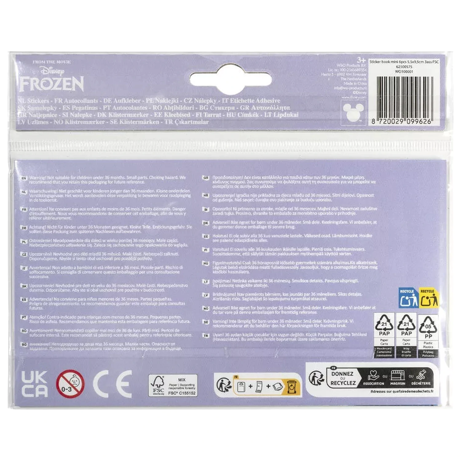 Disney Frozen Friends mini sada nálepiek, 6 kusov produktová fotografia
