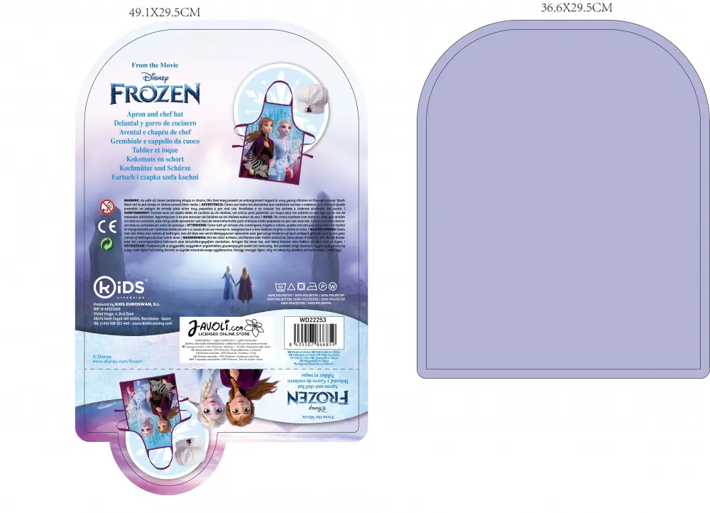 Disney Frozen Detská zástera 2-dielna súprava produktová fotografia
