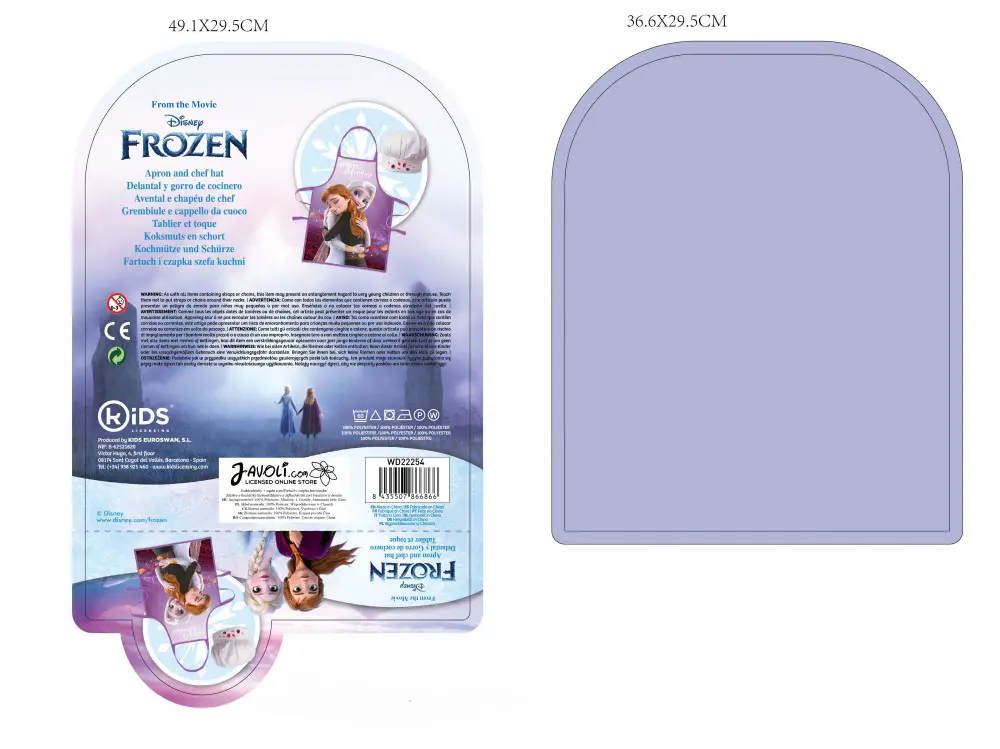 Disney Frozen detská zástera, 2-dielna súprava produktová fotografia