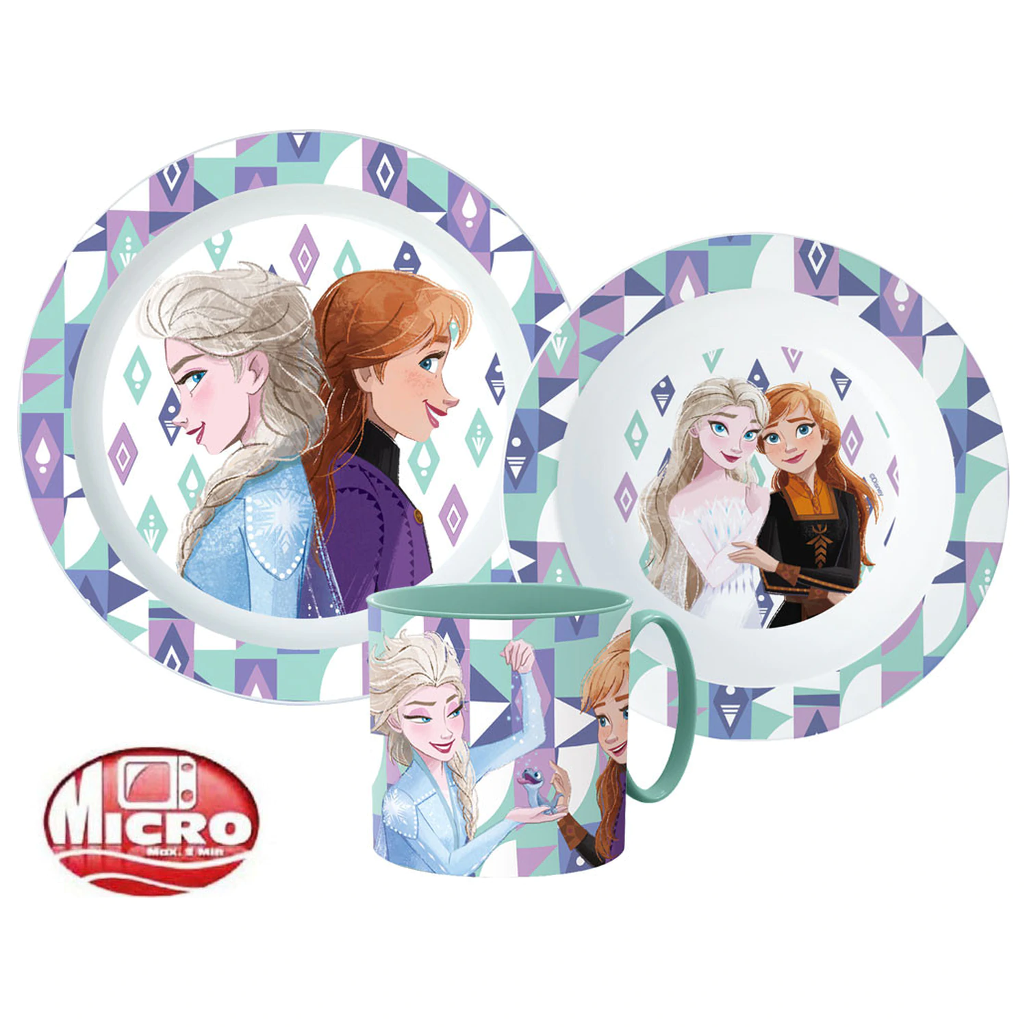 Disney Frozen Ice Magic jedálenský set, mikropalstový set s hrnčekom produktová fotografia