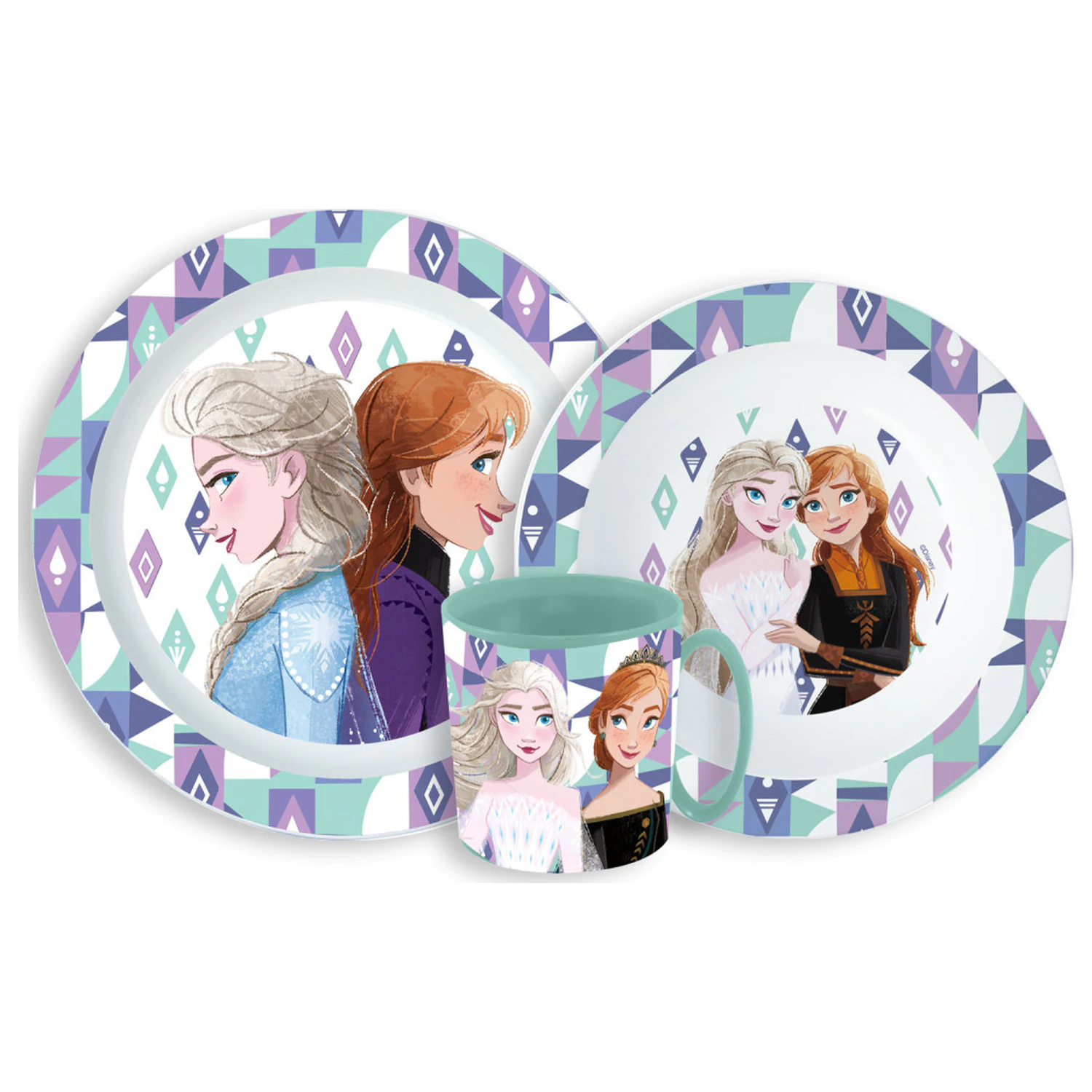 Disney Frozen Ice Magic jedálenský set, mikro plastový set s hrnčekom 350 ml produktová fotografia