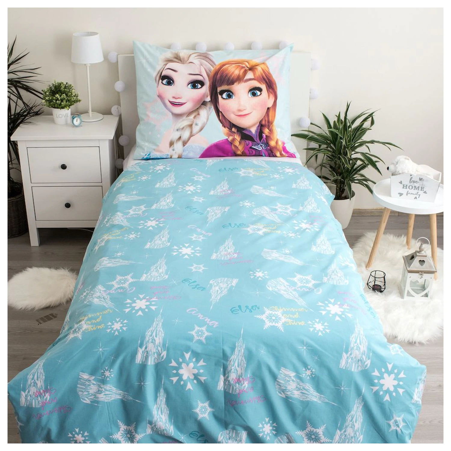 Disney Frozen svetlomodrá obliečka na perinu produktová fotografia
