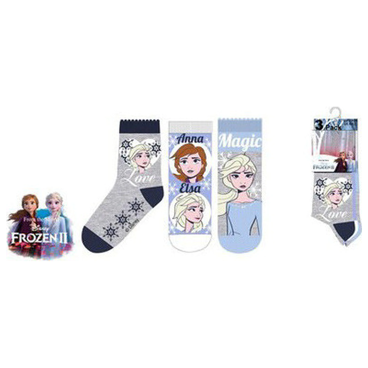 Disney Frozen Magic Blue detské ponožky 31/34 produktová fotografia