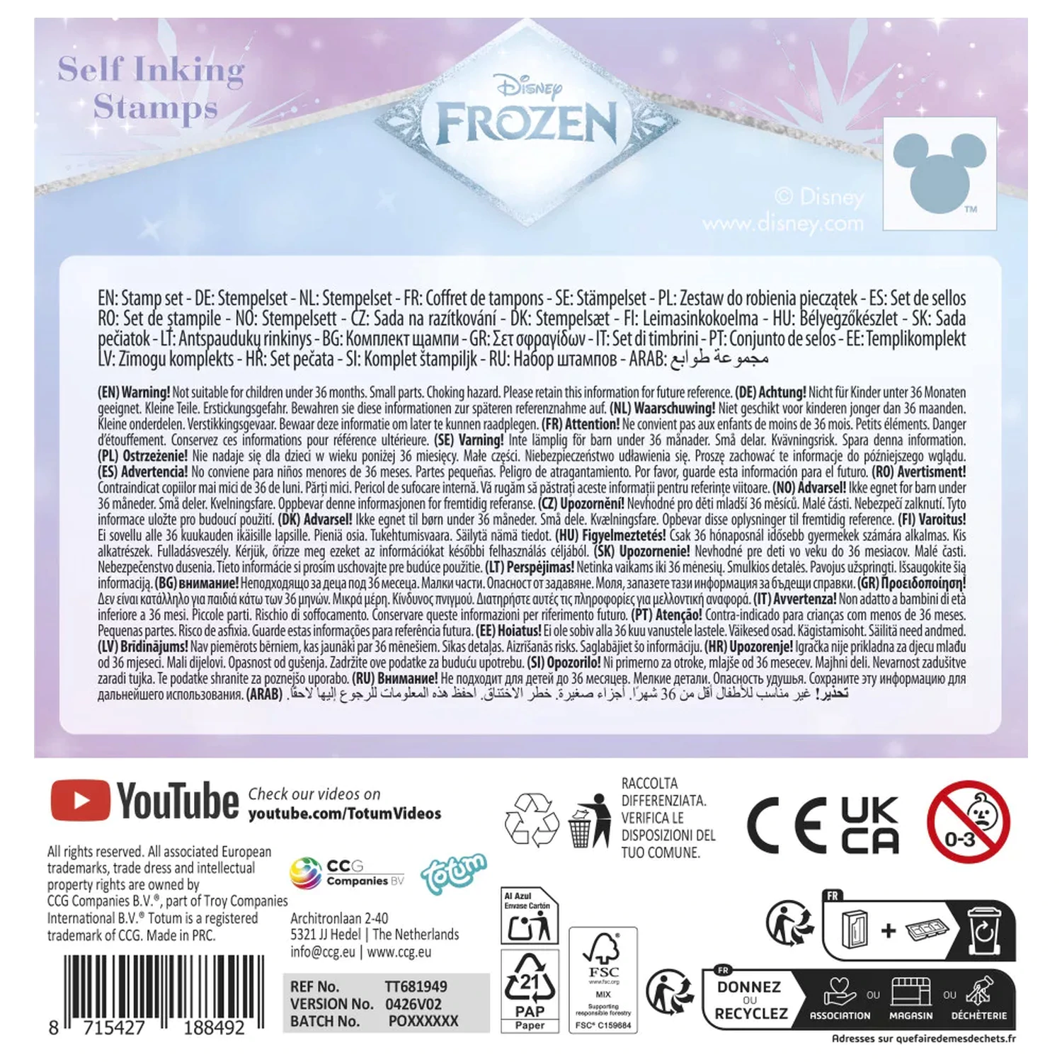 Disney Frozen Magic Súprava pečiatok 12 kusov produktová fotografia