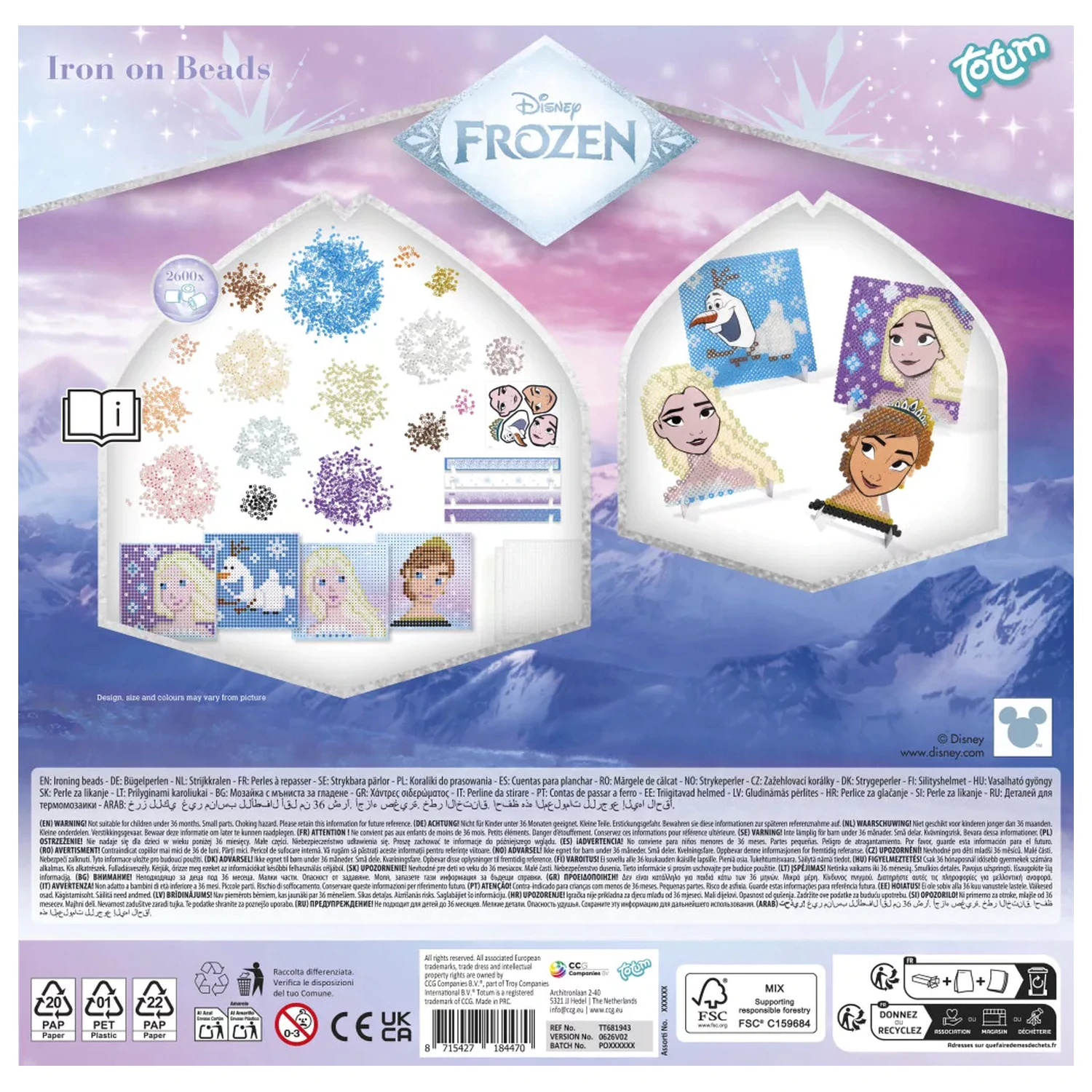 Disney Frozen Magická zažehľovacia korálková kreatívna sada produktová fotografia
