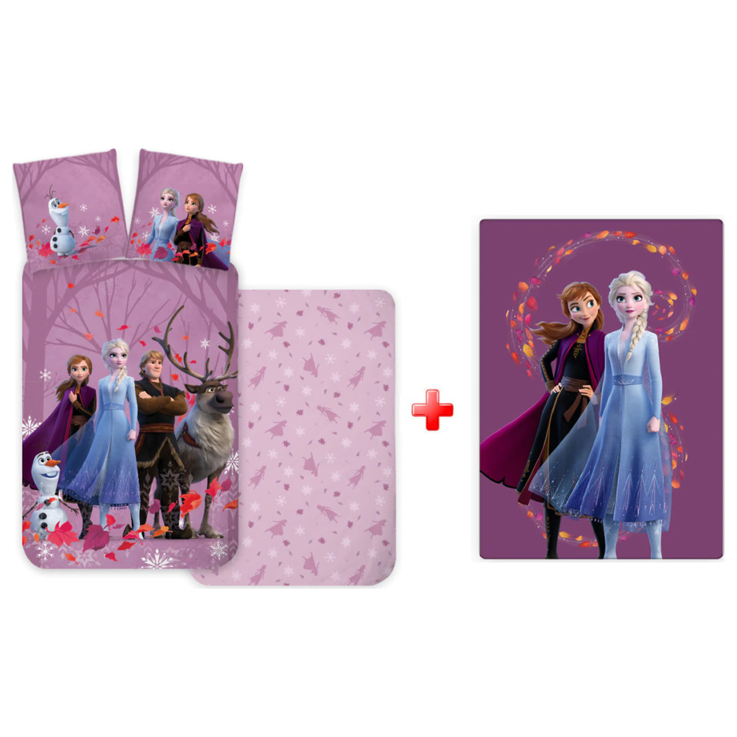 Disney Frozen Purple Wind Súprava detských návliečok na paplón pre batoľatá a fleecovej deky produktová fotografia