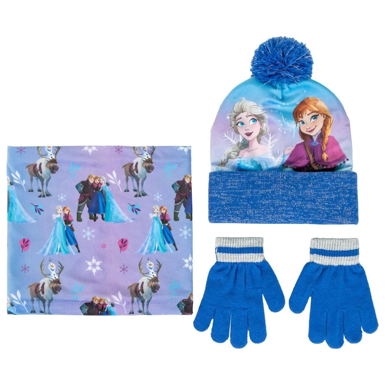 Disney Frozen sada čiapka rukavice nákrčník produktová fotografia