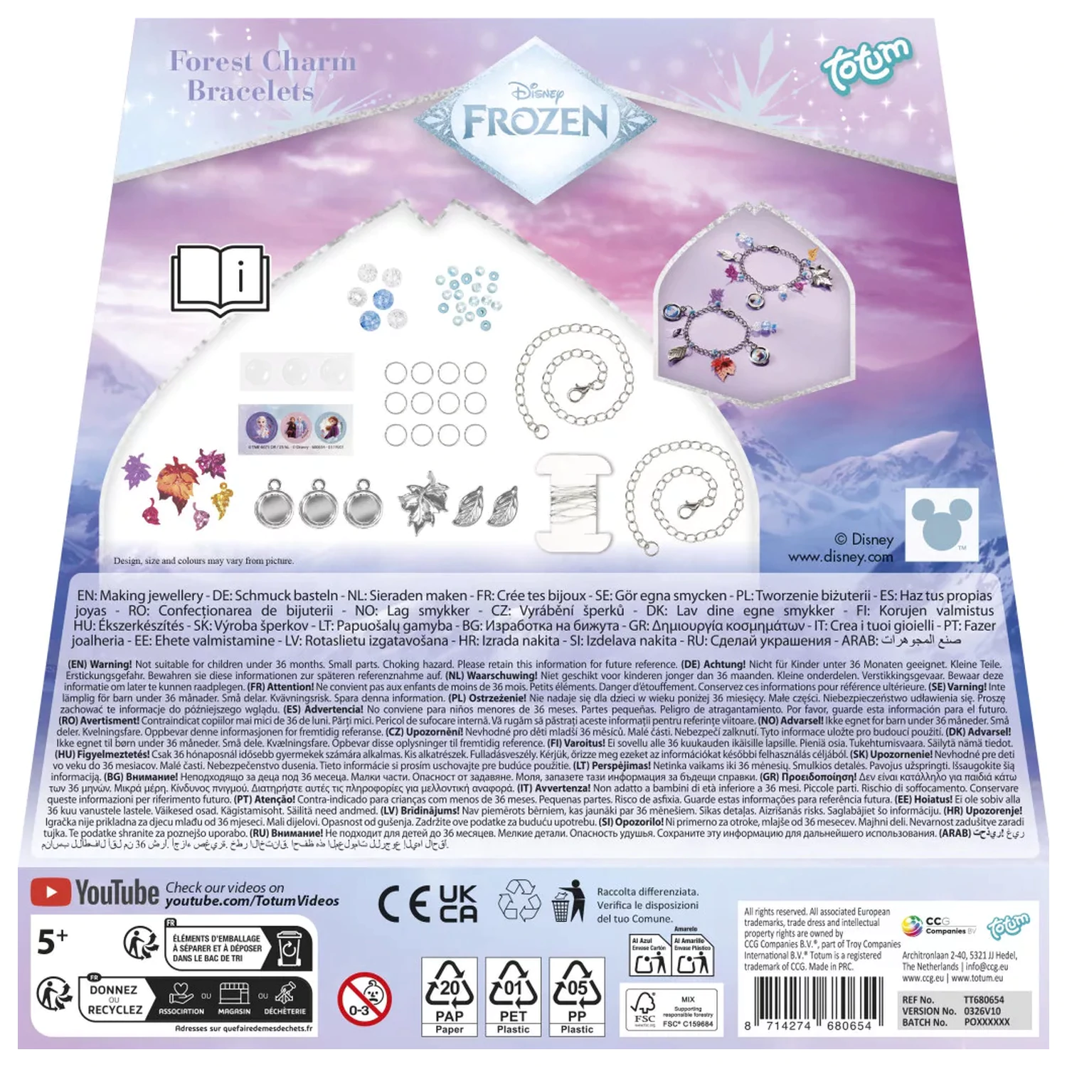 Disney Frozen Sisters súprava na výrobu náramkov s príveskami produktová fotografia