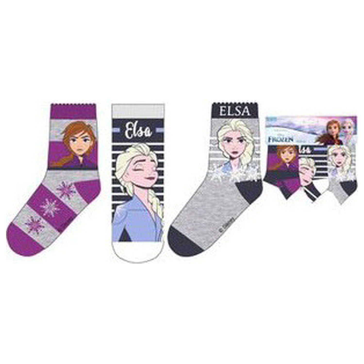 Disney Frozen Sisters Sivé detské ponožky 31/34 produktová fotografia