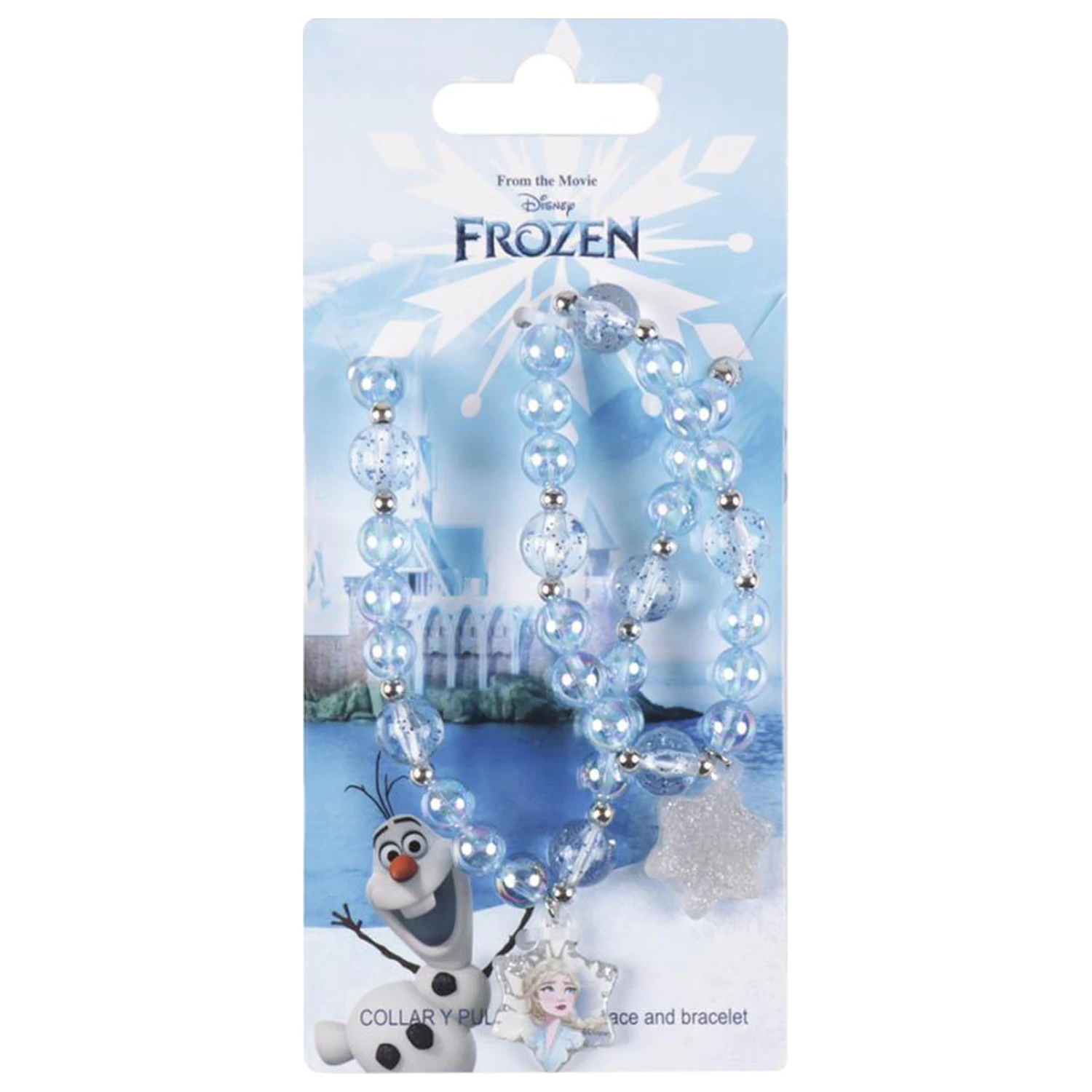 Disney Frozen Súprava korálkového náhrdelníka a náramku Snowflake produktová fotografia