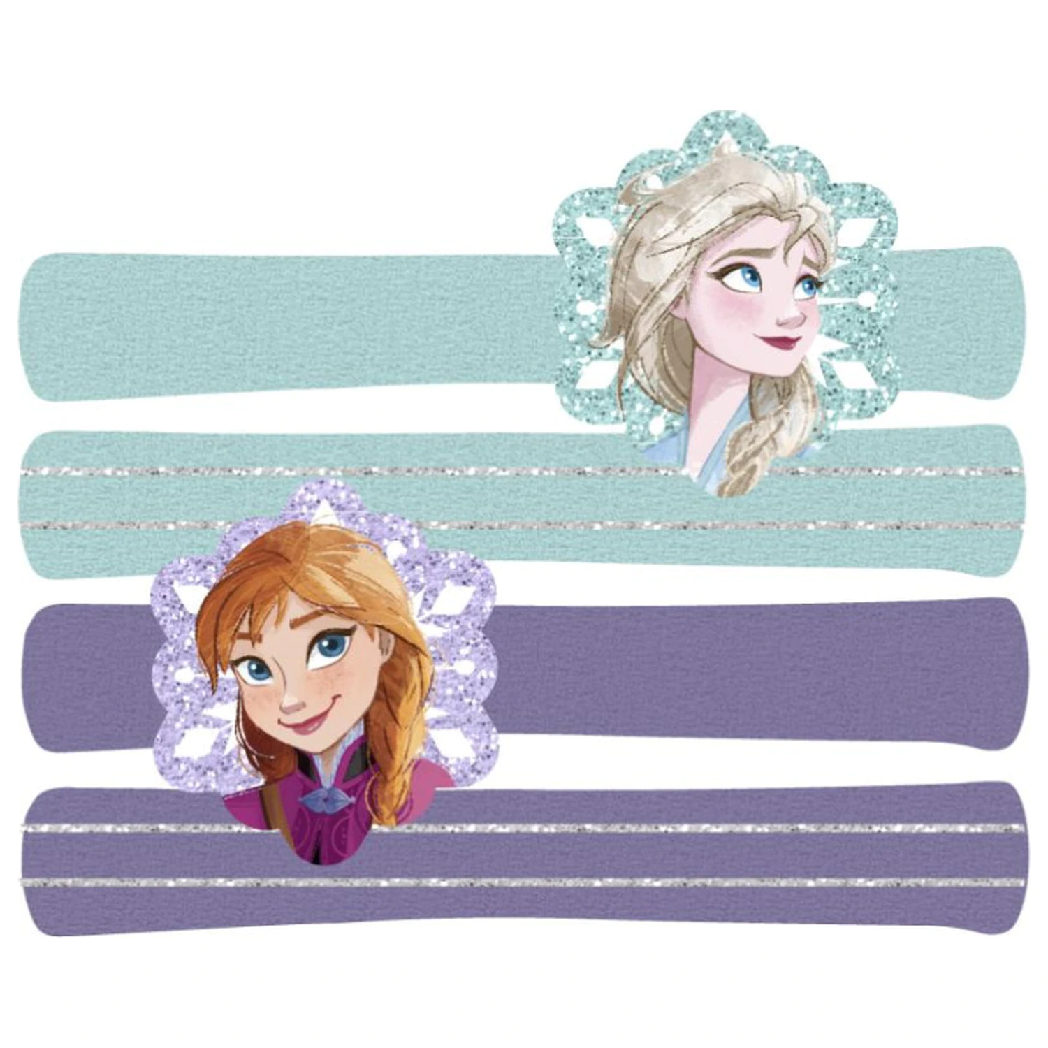 Disney Frozen Snowflakes súprava gumičiek do vlasov 4 kusy v balení produktová fotografia