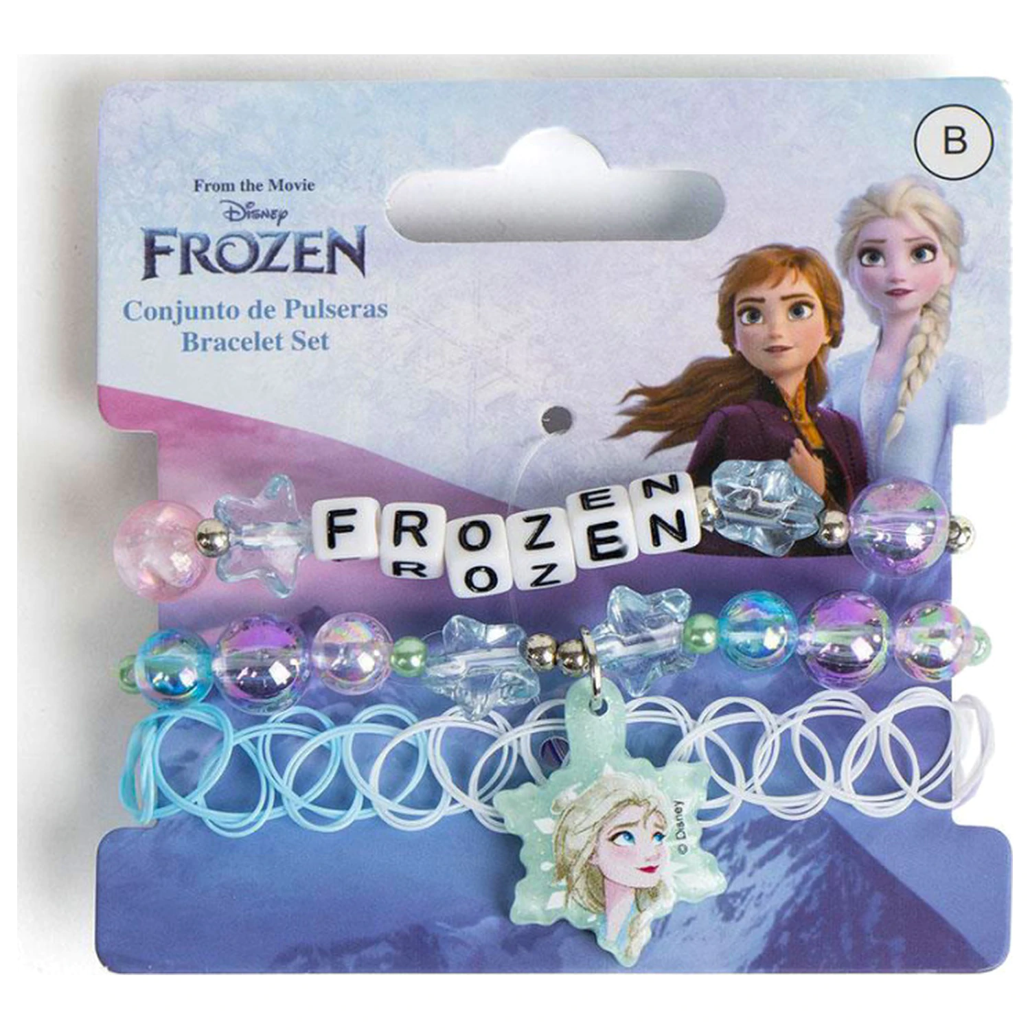 Disney Frozen Súprava 3 náramkov so snehovými vločkami produktová fotografia