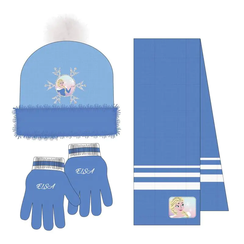 Disney Frozen zimný set kukla čiapka rukavice produktová fotografia