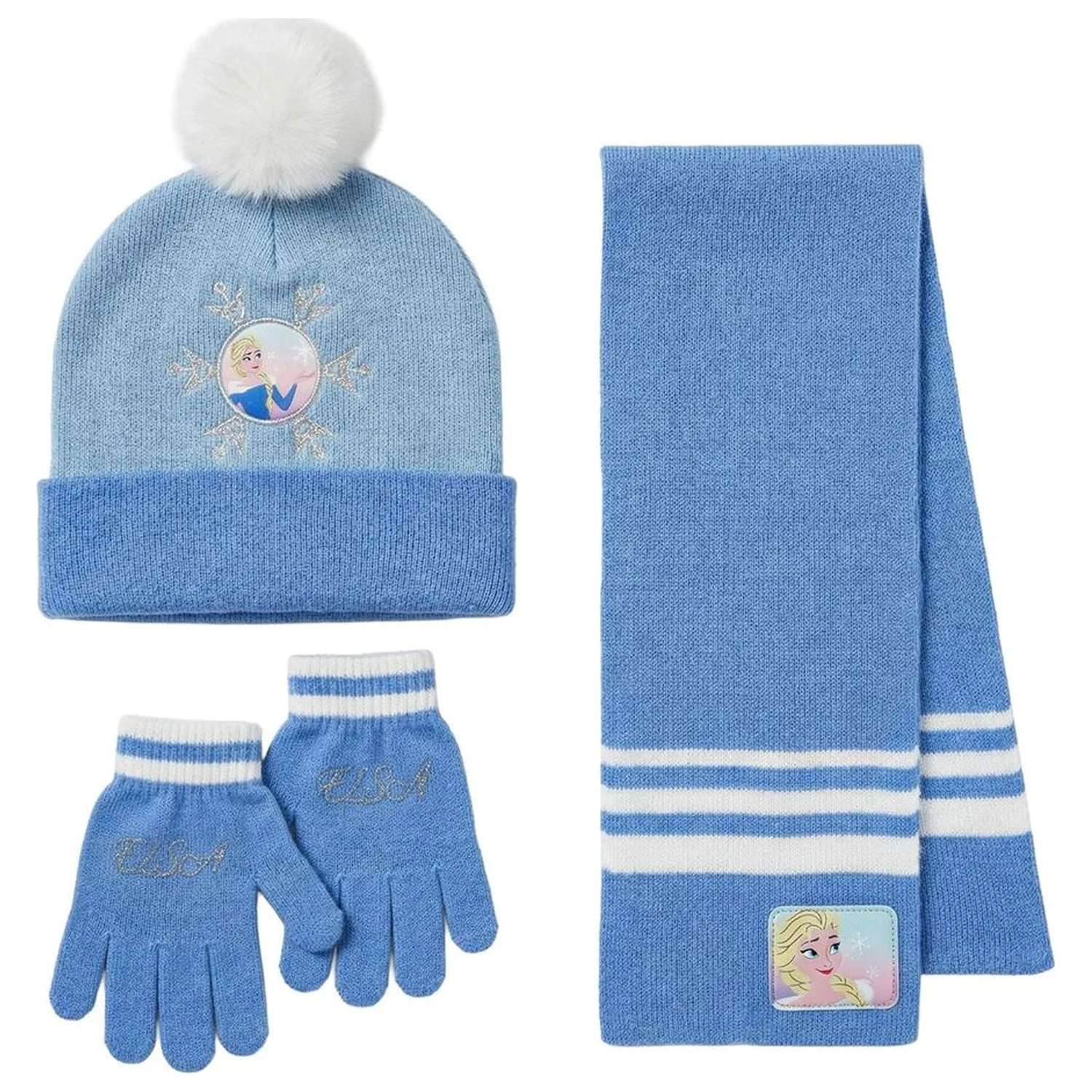 Disney Frozen zimný set kukla čiapka rukavice produktová fotografia