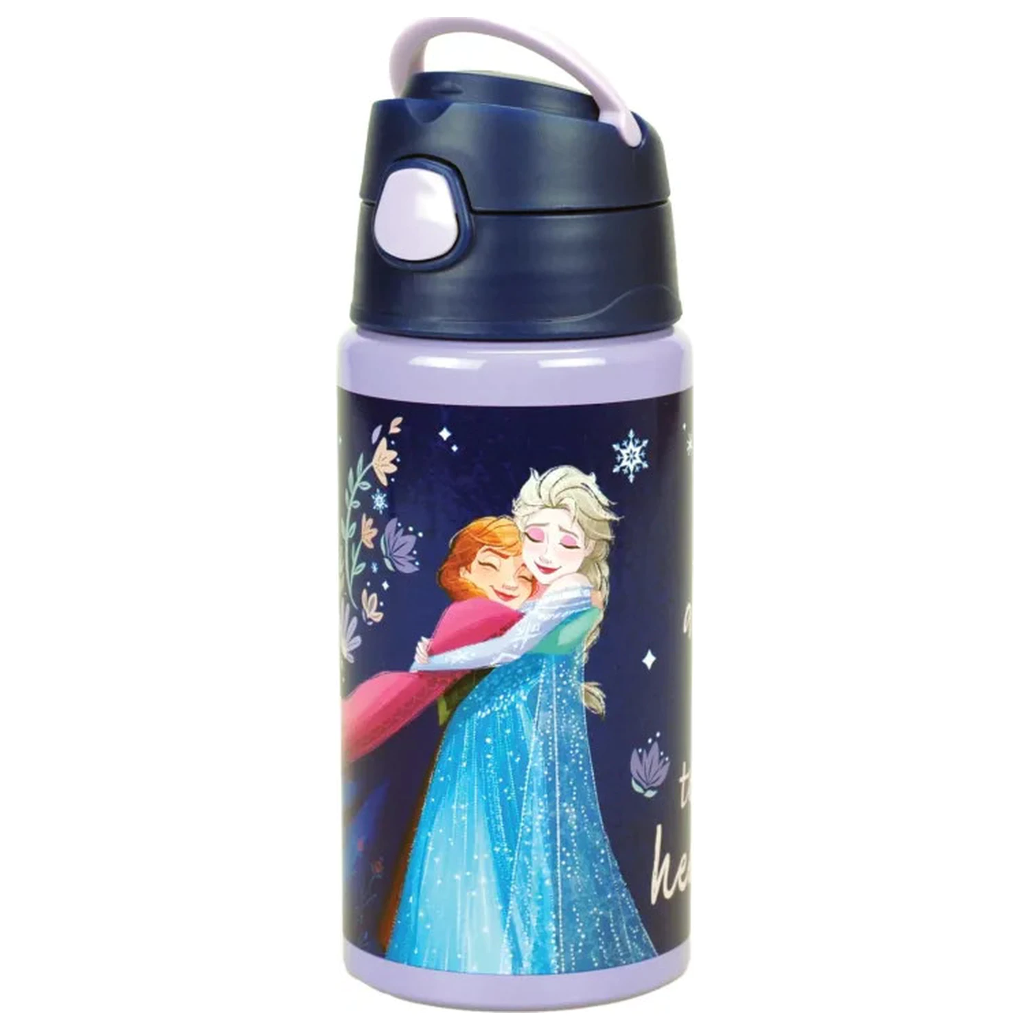 Disney Frozen Together hliníková fľaša so slamkou s háčikom 500 ml produktová fotografia