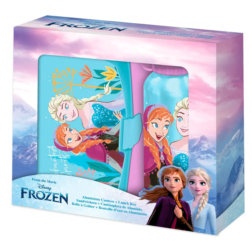 Disney Frozen Obedár + hliníková fľaša set 500 ml produktová fotografia