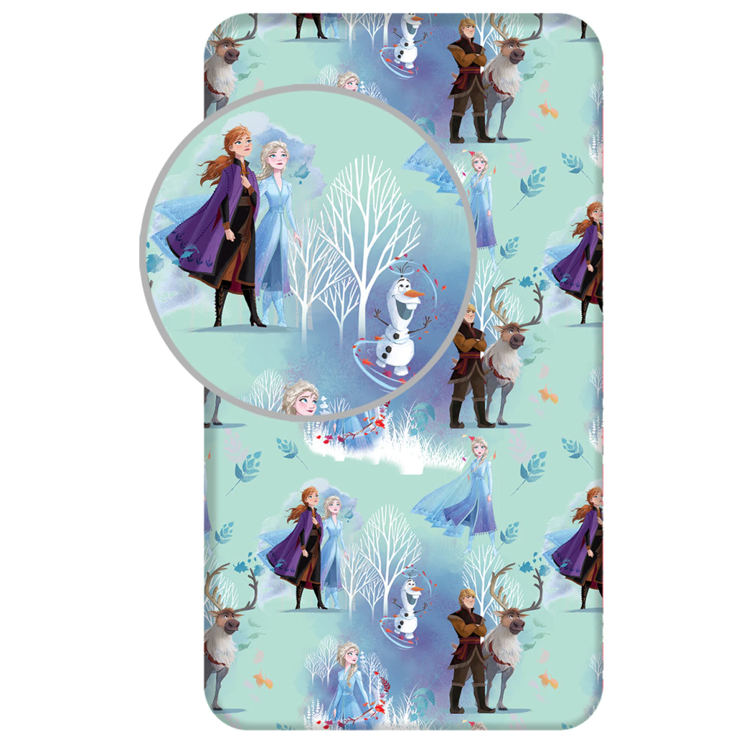 Disney Frozen Biela Trees Plachta s gumičkou 90x200 cm produktová fotografia