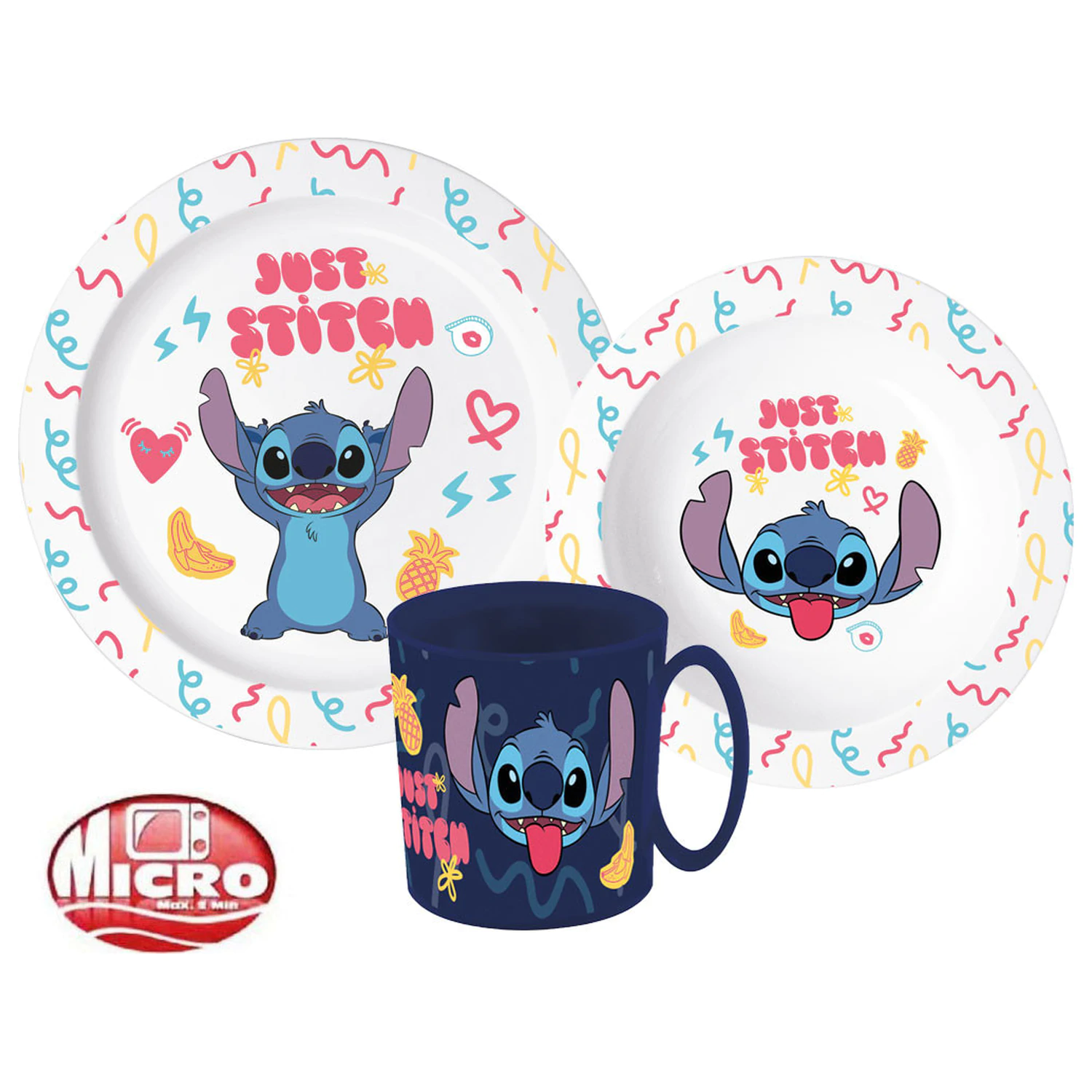 Disney Lilo and Stitch Palms súprava riadu, mikro plastová súprava s 350 ml hrnčekom produktová fotografia