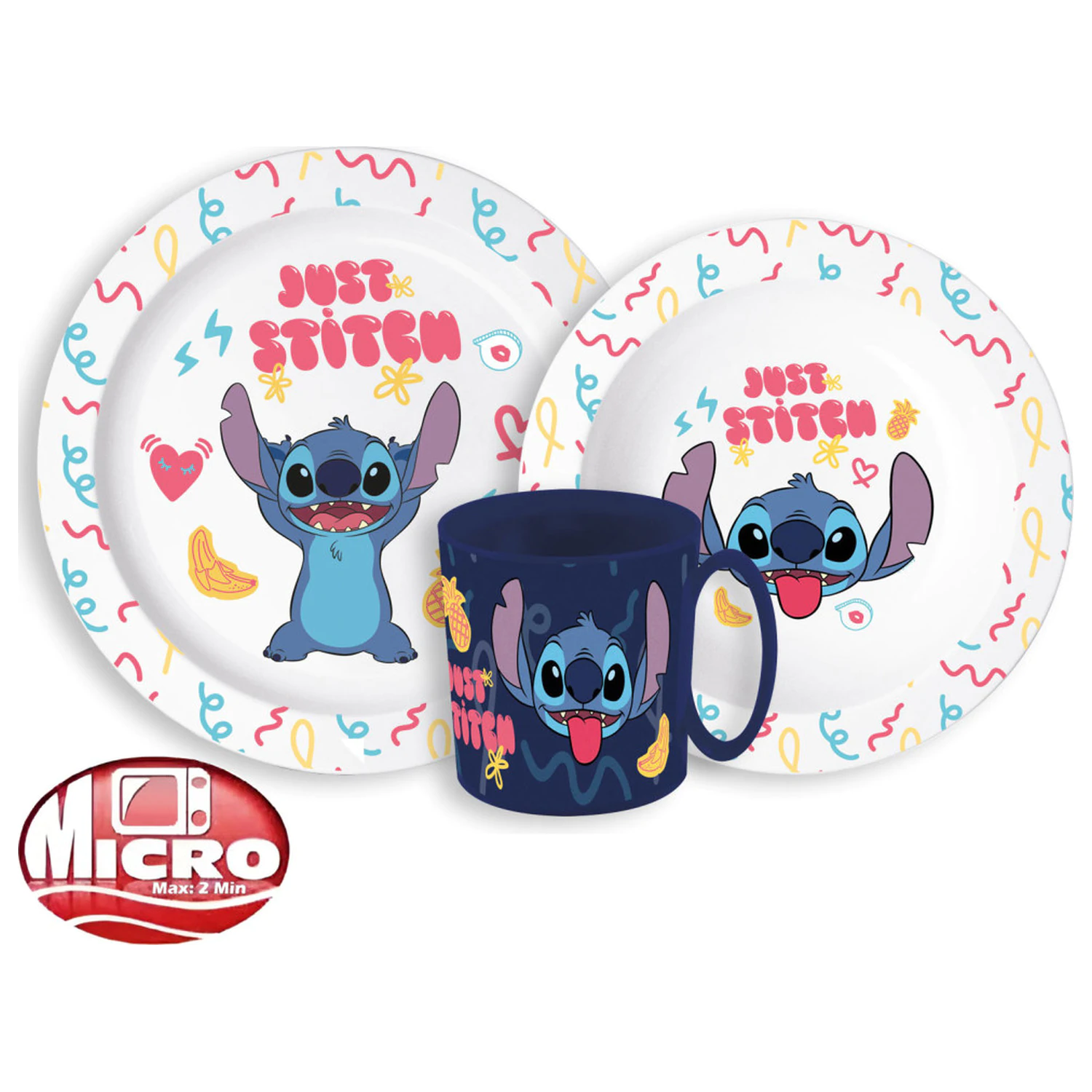 Disney Lilo & Stitch Palms jedálenský set, Micro Plastic Set s hrnčekom produktová fotografia