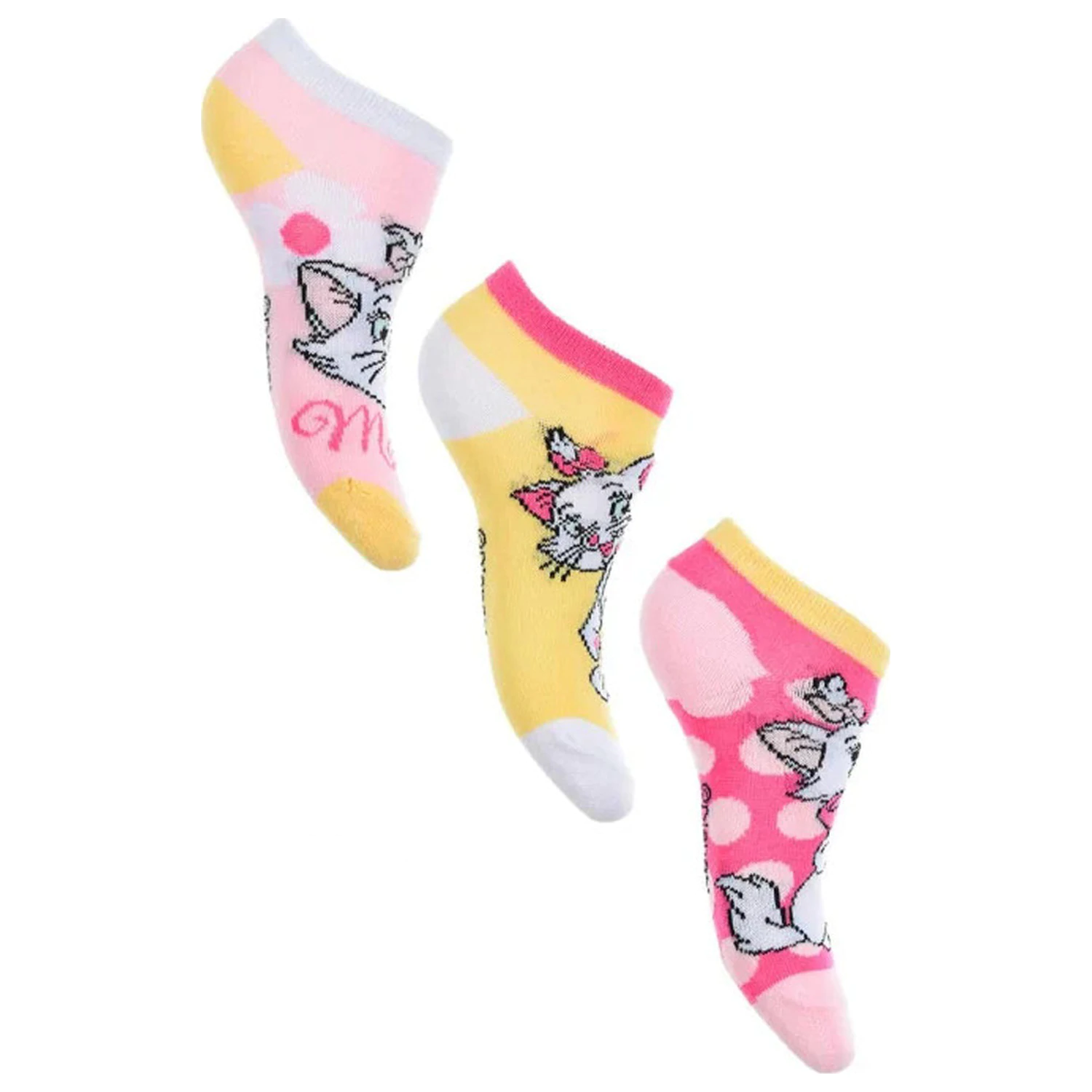 Disney Marie Dots Žlté detské Secret Socks 23/26 produktová fotografia
