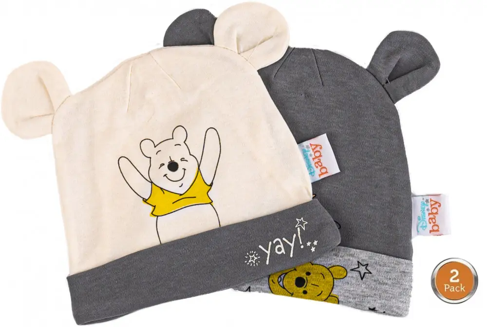 Disney Winnie the Pooh súprava dvoch dojčenských čiapok 62/68 cm produktová fotografia