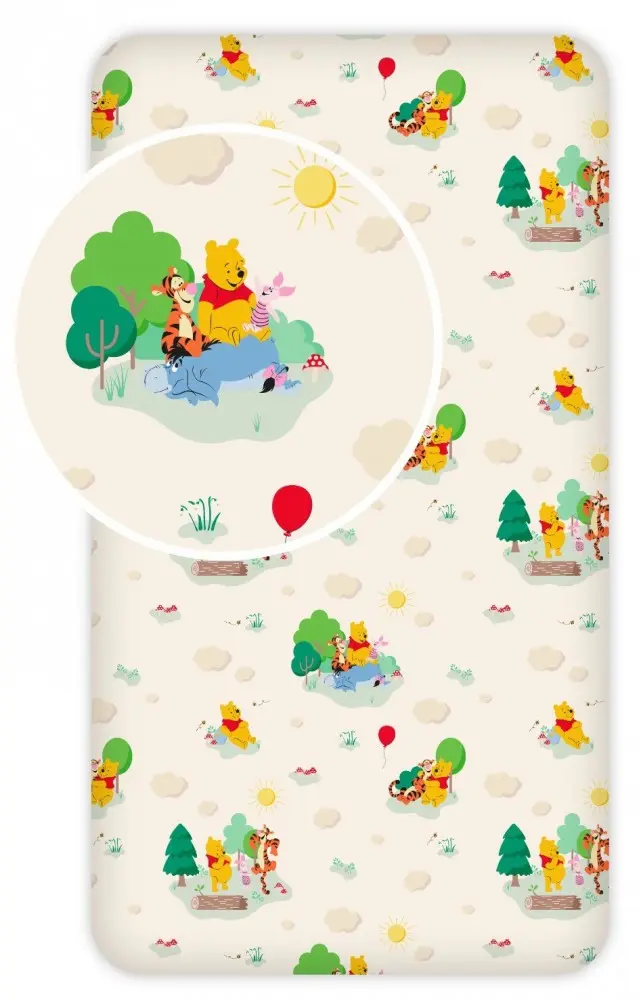 Disney Winnie the Pooh plachta s gumičkou 90*200 cm produktová fotografia