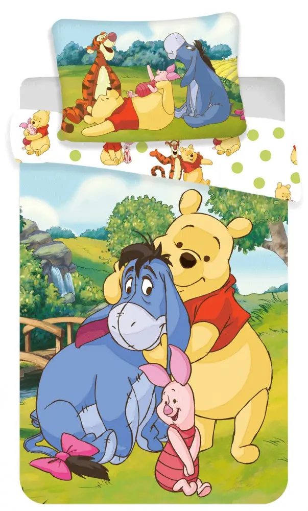 Disney Winnie the Pooh Detský obliečky na paplón a vankúš Set 100x135 cm, 40x60 cm produktová fotografia