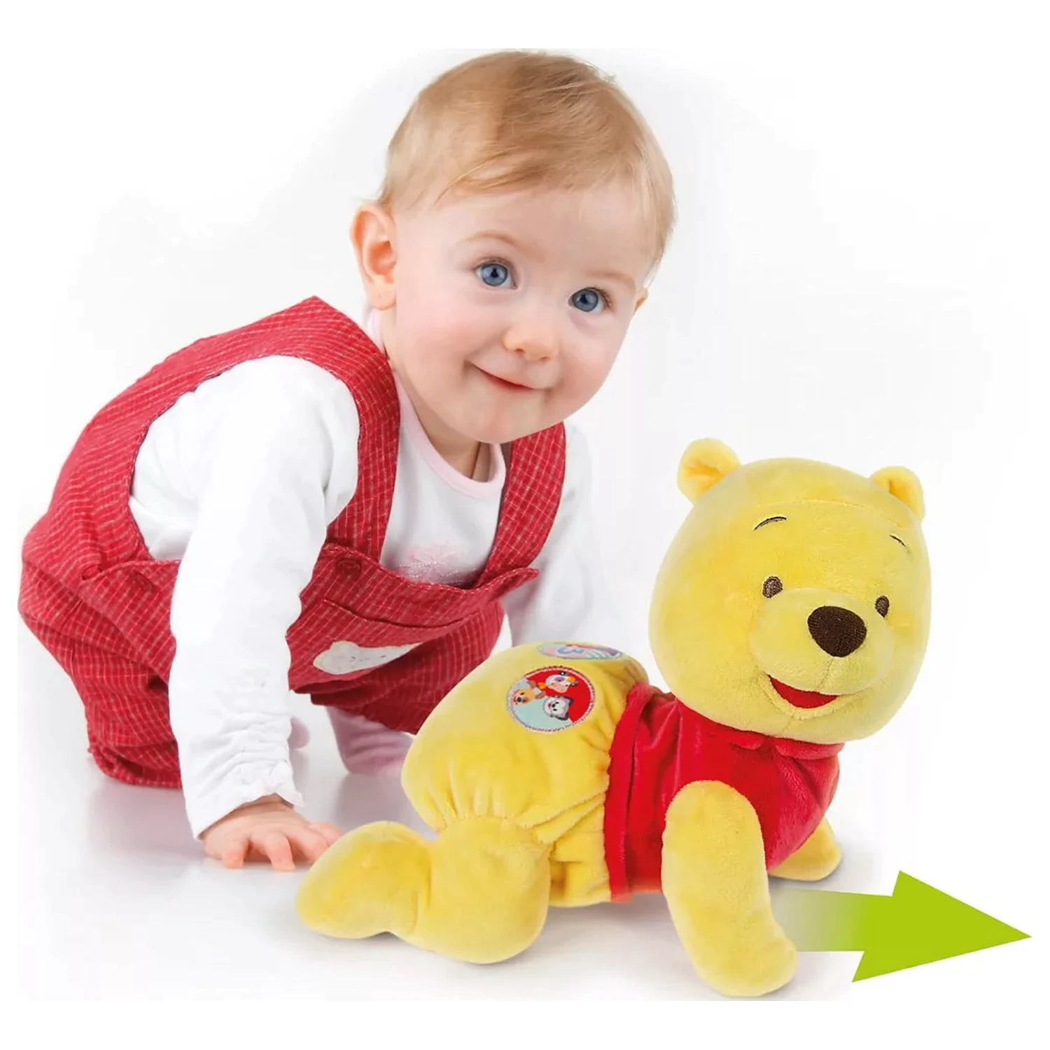 Disney Winnie the Pooh Happy interaktívna plaziaca sa plyšová figúrka produktová fotografia