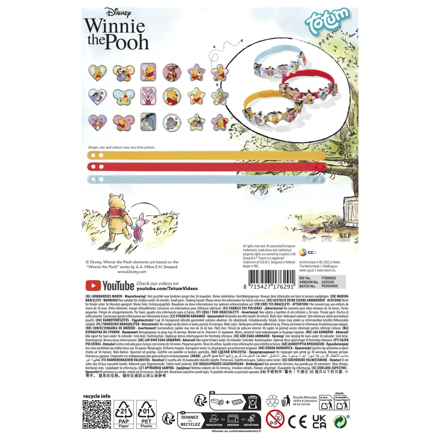 Disney Winnie the Pooh súprava na výrobu náramkov Happy produktová fotografia