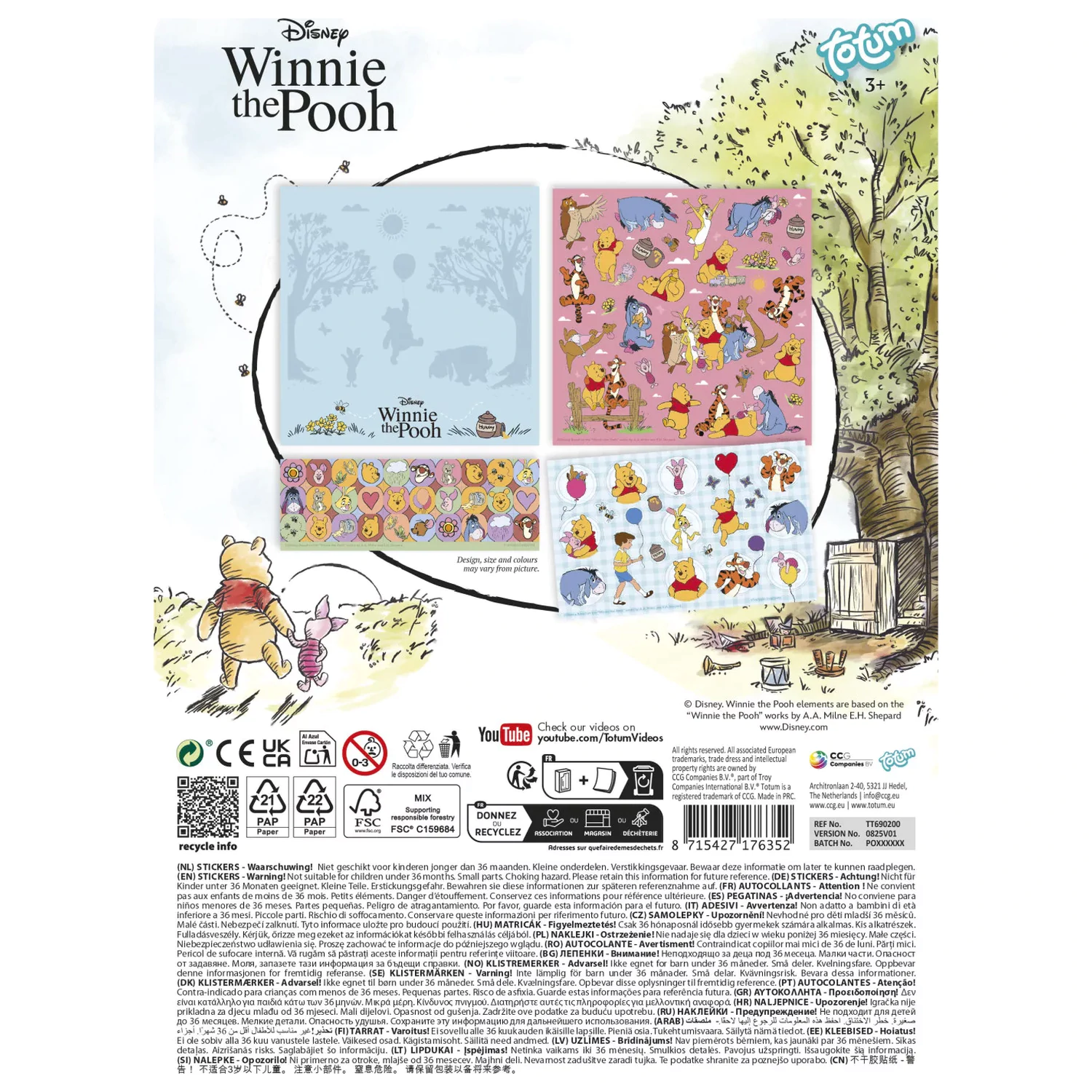 Disney Winnie the Pooh Happy sada nálepiek produktová fotografia