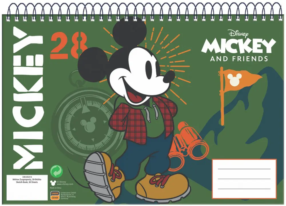 Disney Mickey A/4 špirálový skicár 30 listov produktová fotografia