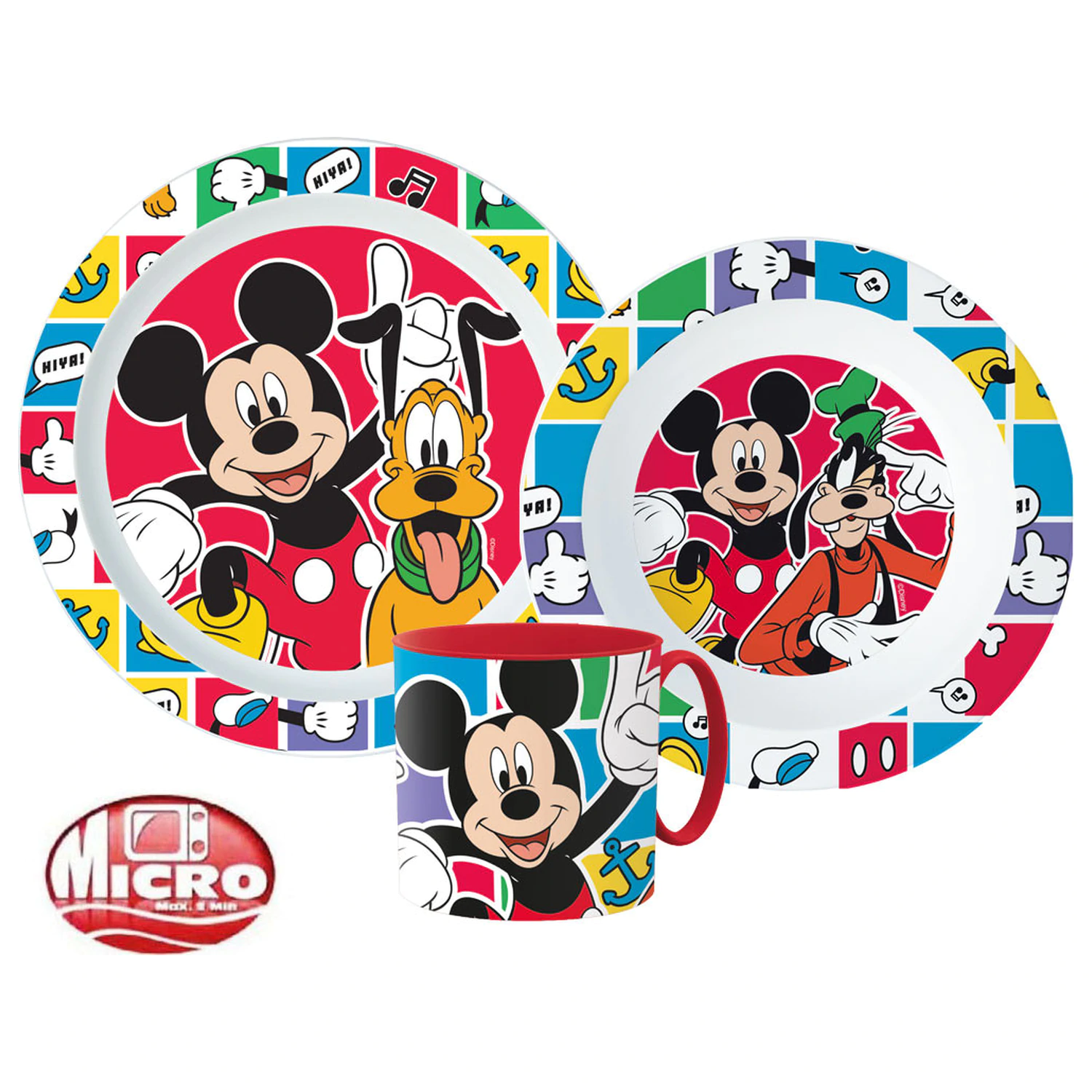 Disney Mickey Better Together súprava riadu, mikro plastová súprava s hrnčekom produktová fotografia