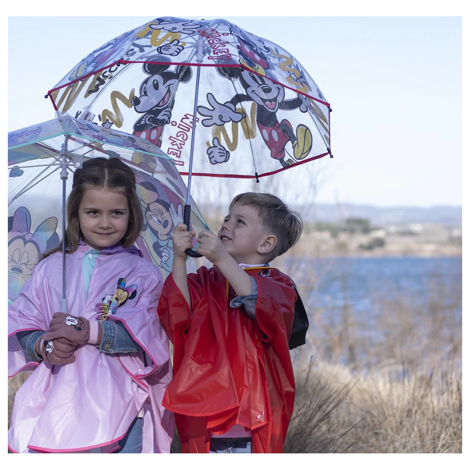 Disney Mickey Cartoon detský priehľadný dáždnik produktová fotografia