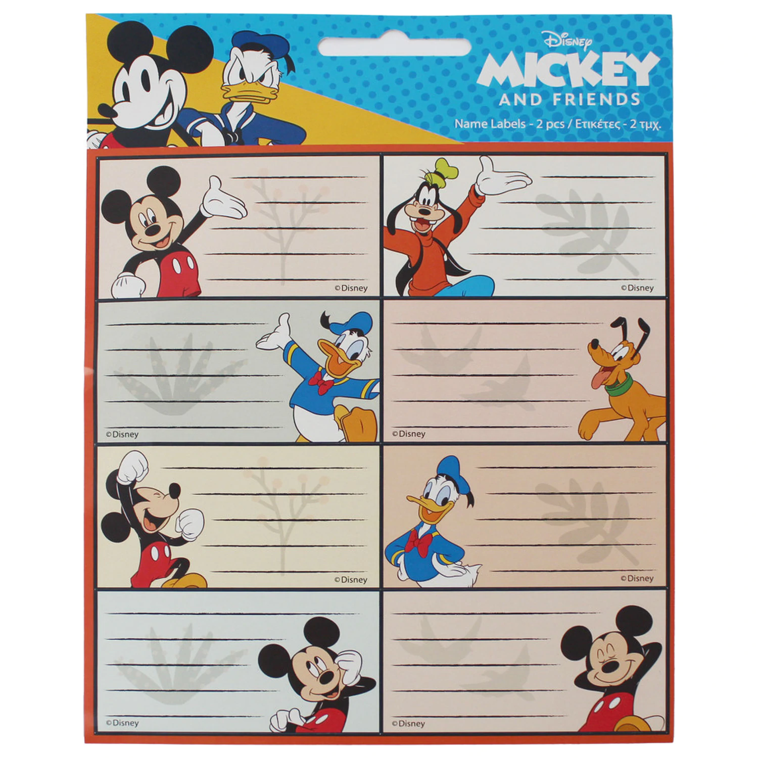 Disney Mickey Fun štítok na zošit 16 ks produktová fotografia