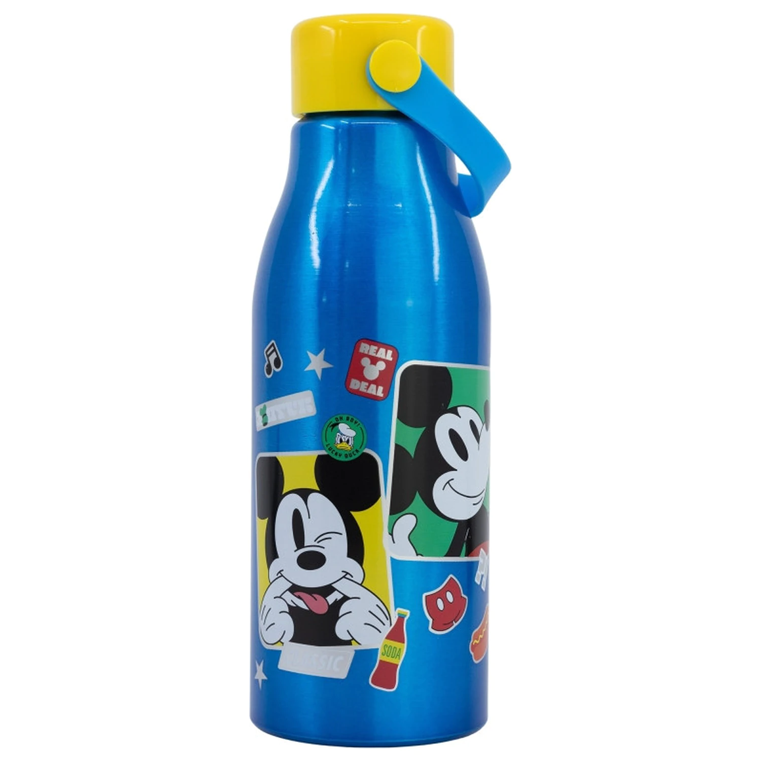 Disney Mickey Fun-Tastic Flexi hliníková fľaša na vodu so skrutkovacím uzáverom a vešiakom, 760 ml produktová fotografia
