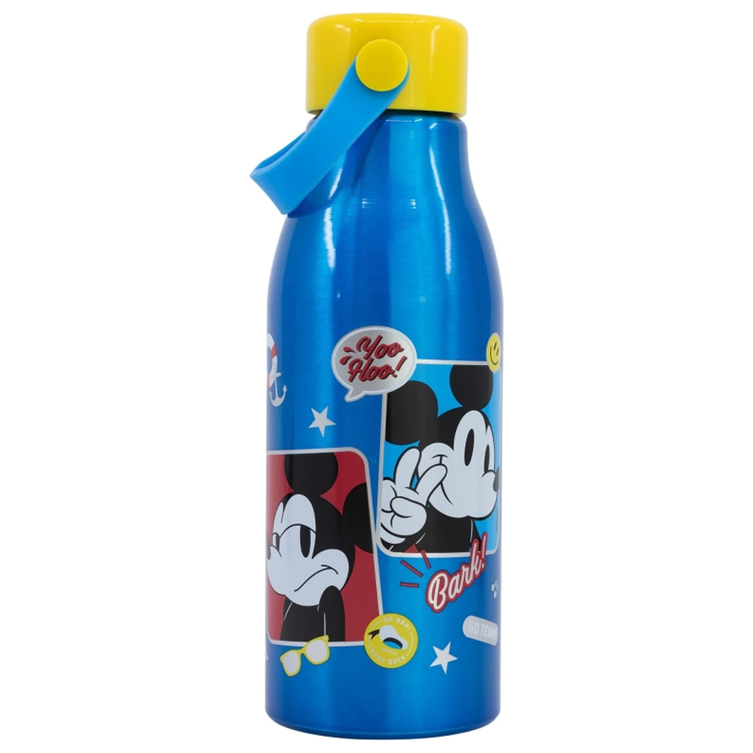 Disney Mickey Fun-Tastic Flexi hliníková fľaša na vodu so skrutkovacím uzáverom a vešiakom, 760 ml produktová fotografia