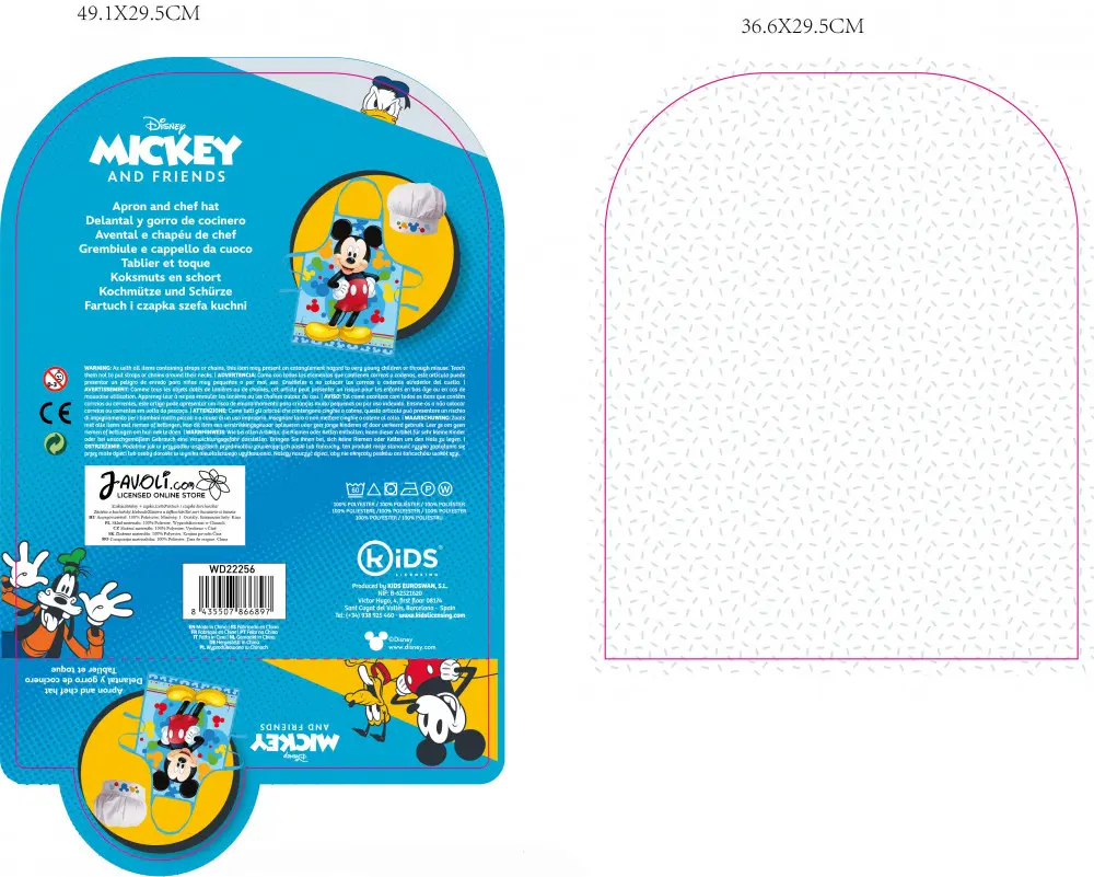 Disney Mickey detská zástera 2-dielna súprava produktová fotografia