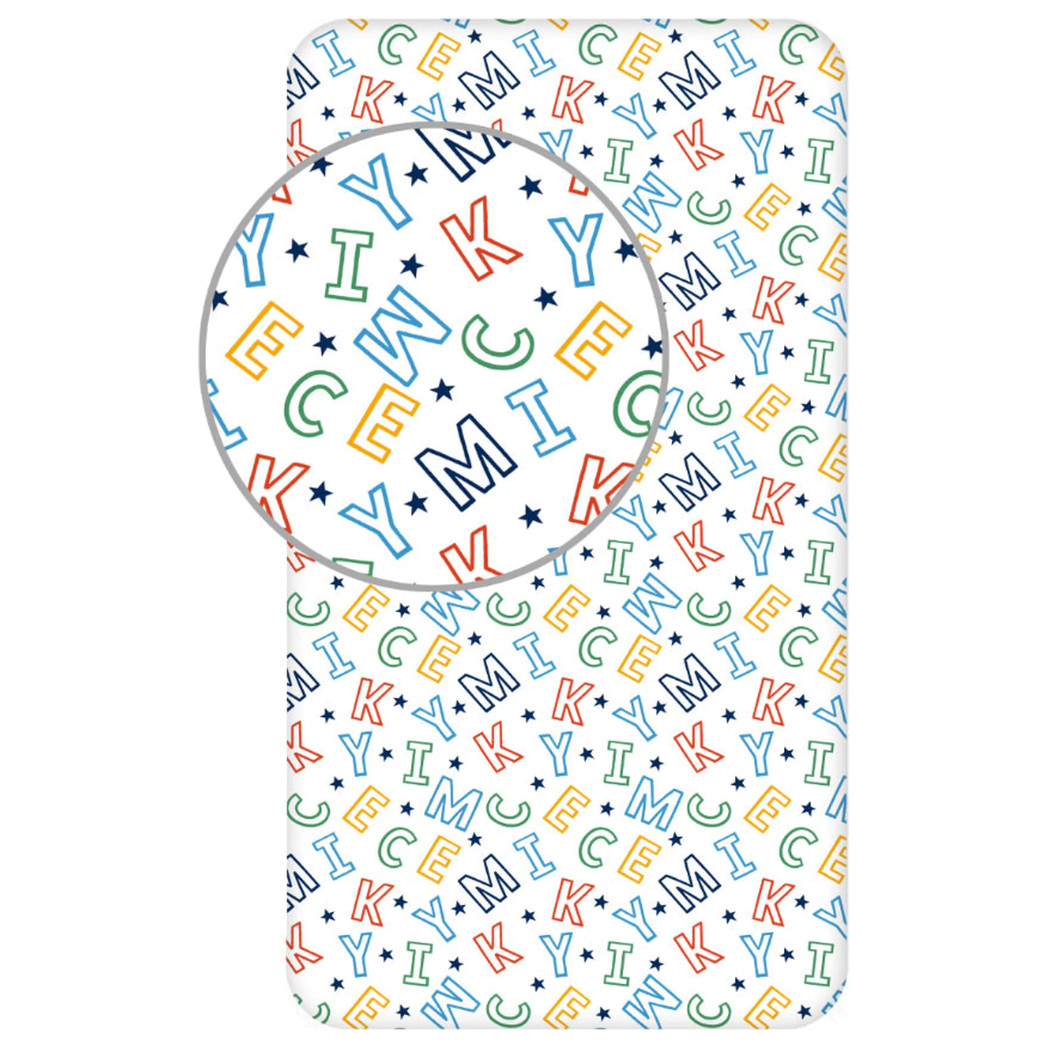 Disney Mickey Letters napínacia plachta 90x200 cm produktová fotografia