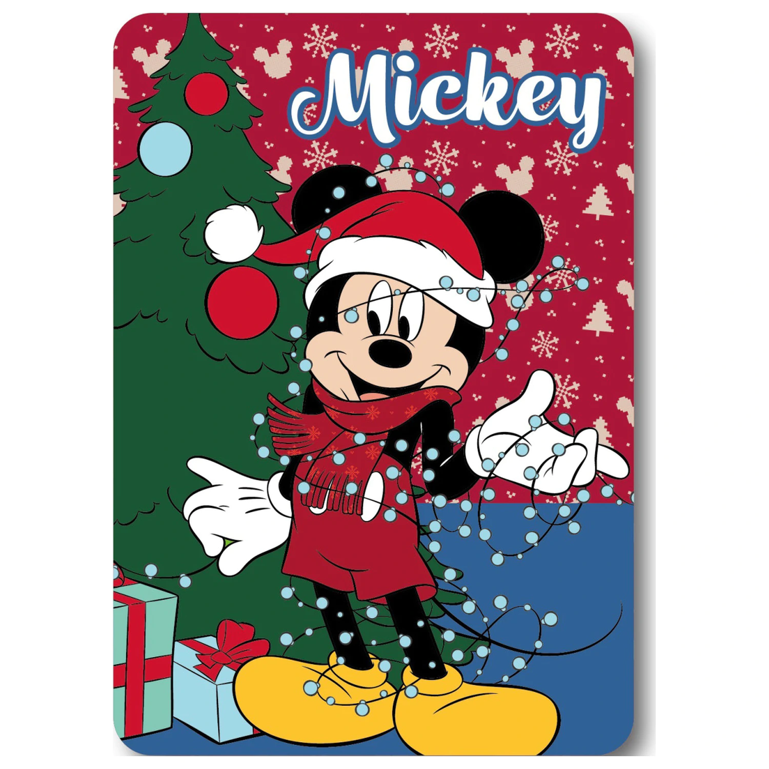 Disney Mickey Lights vianočná fleecová deka produktová fotografia