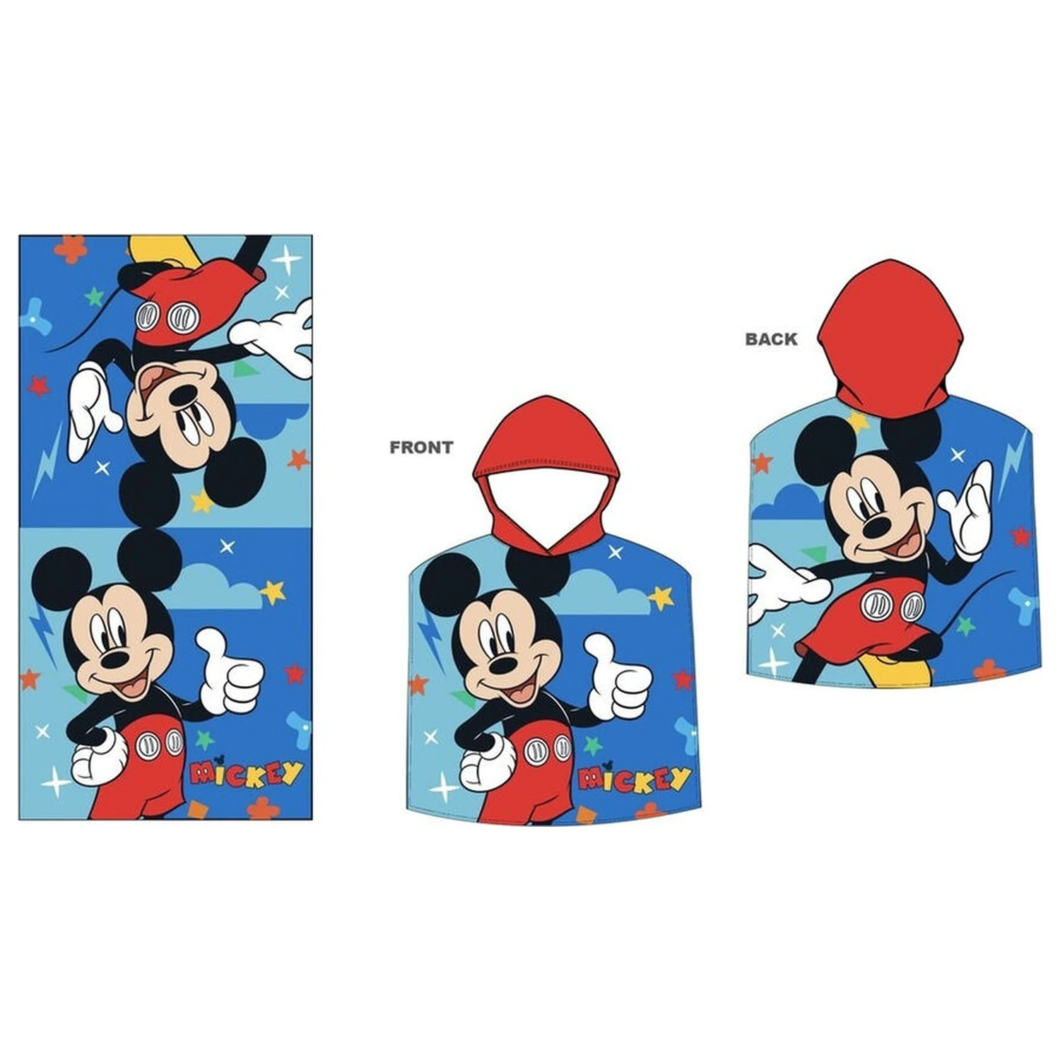 Disney Mickey mikroflísová pončo osuška produktová fotografia