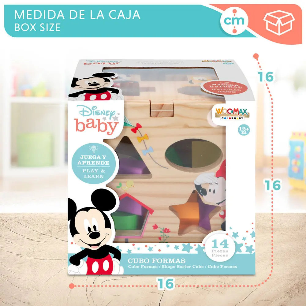 Disney Mickey Minnie drevené kockové tvary produktová fotografia