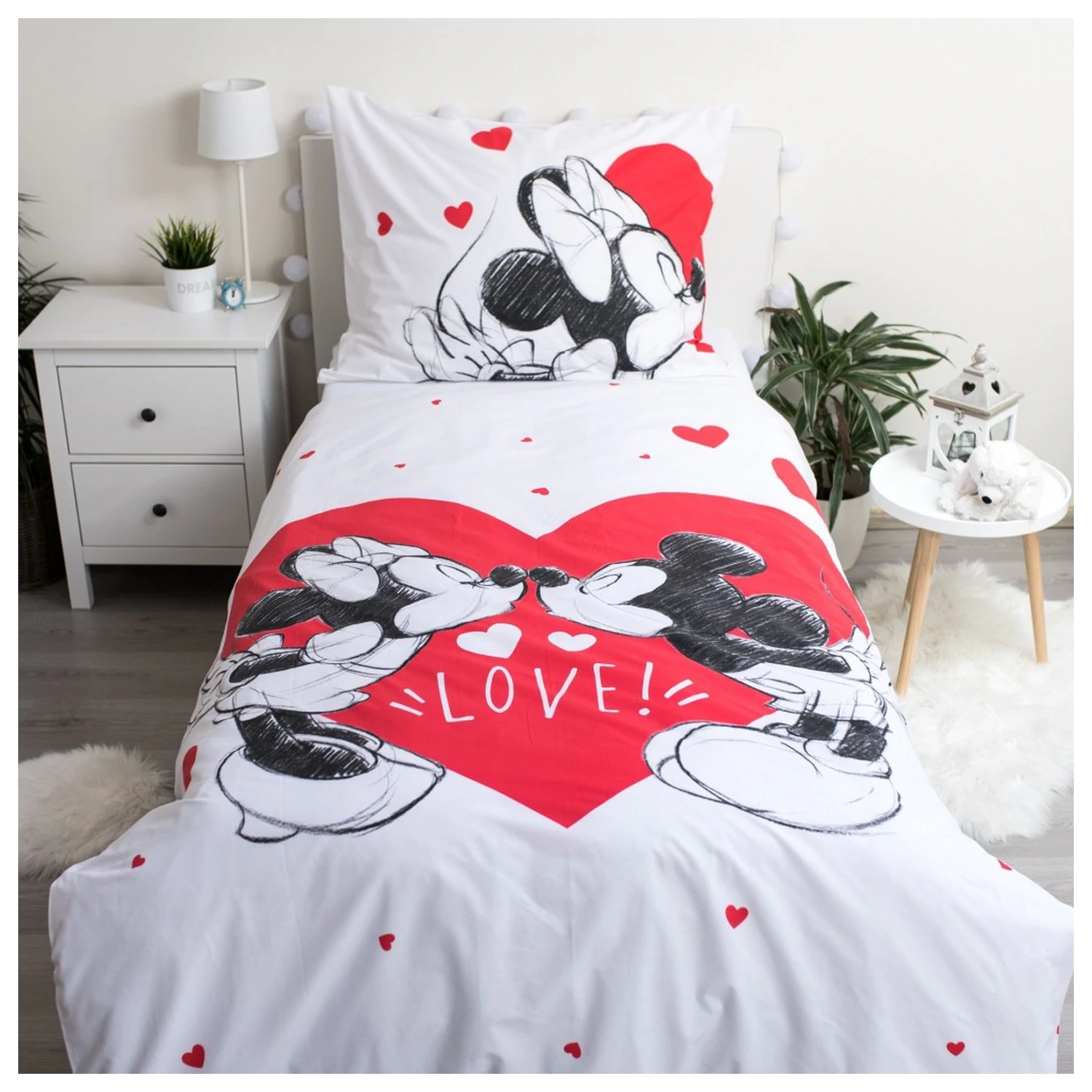 Disney Mickey, Minnie Love obliečka na paplón produktová fotografia