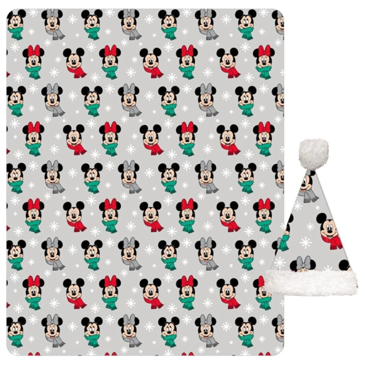 Disney Mickey, Minnie Christmas Noel Coral Fleece Prikrývka a súprava klobúka produktová fotografia