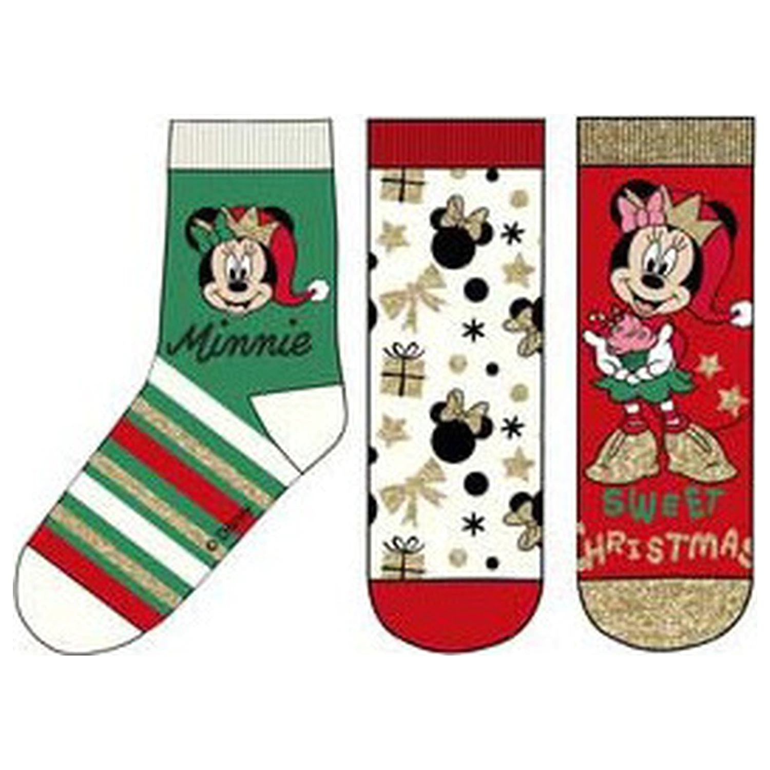 Disney Mickey, Minnie Prekvapivé Vianočné detské ponožky 23/26 produktová fotografia