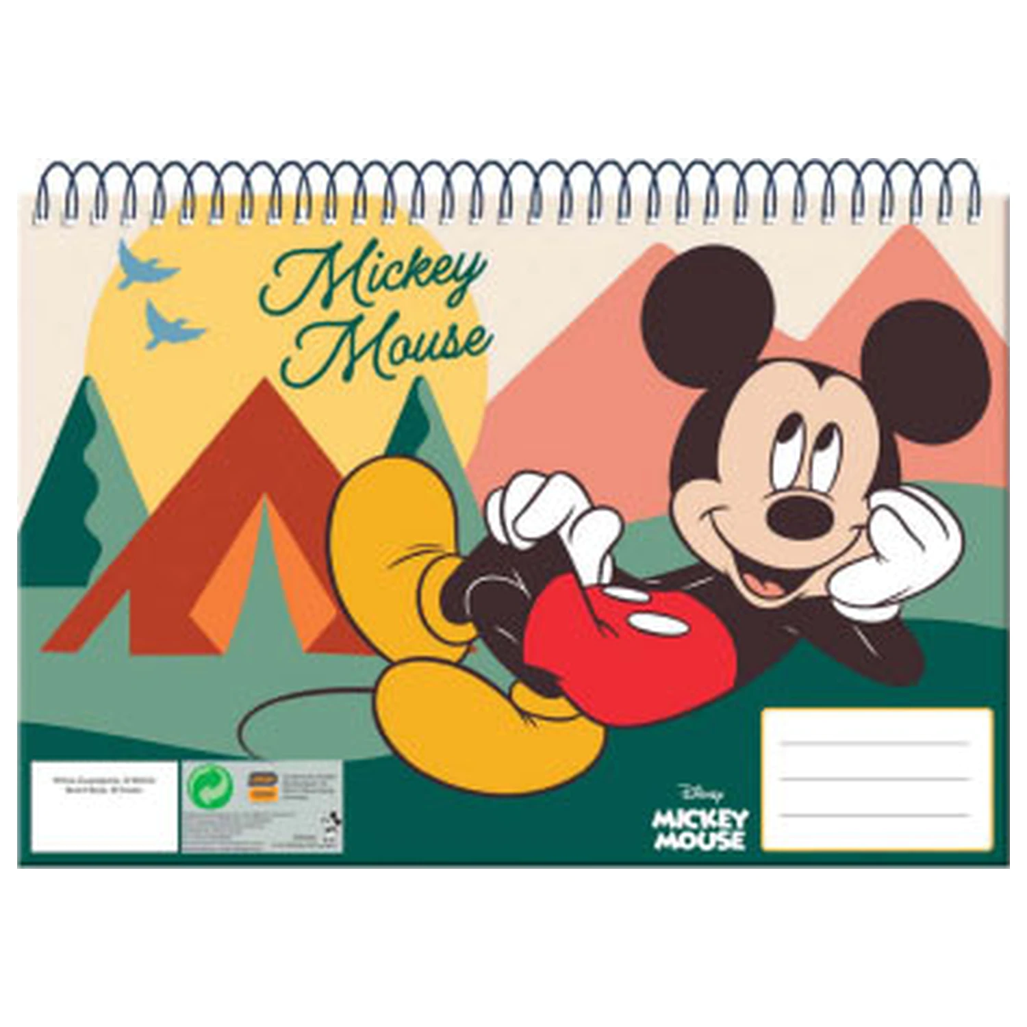 Disney Mickey Nature A/4 špirálový skicár, 30 listov produktová fotografia