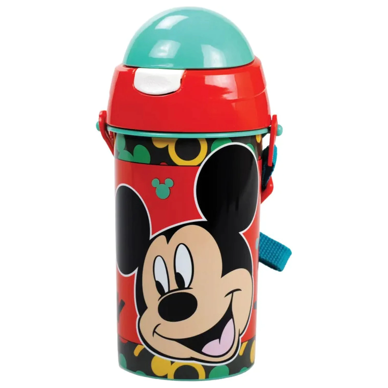 Disney Mickey Mouse Oh Boy Plastová fľaša na vodu so slamkou a šnúrkou 500 ml produktová fotografia