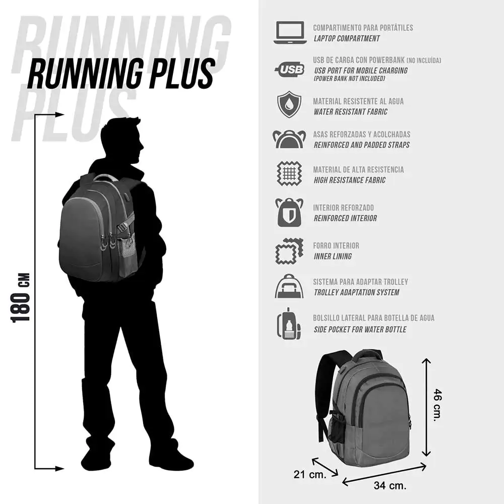 Disney Mickey Plus Looks adaptable backpack 44cm termékfotó